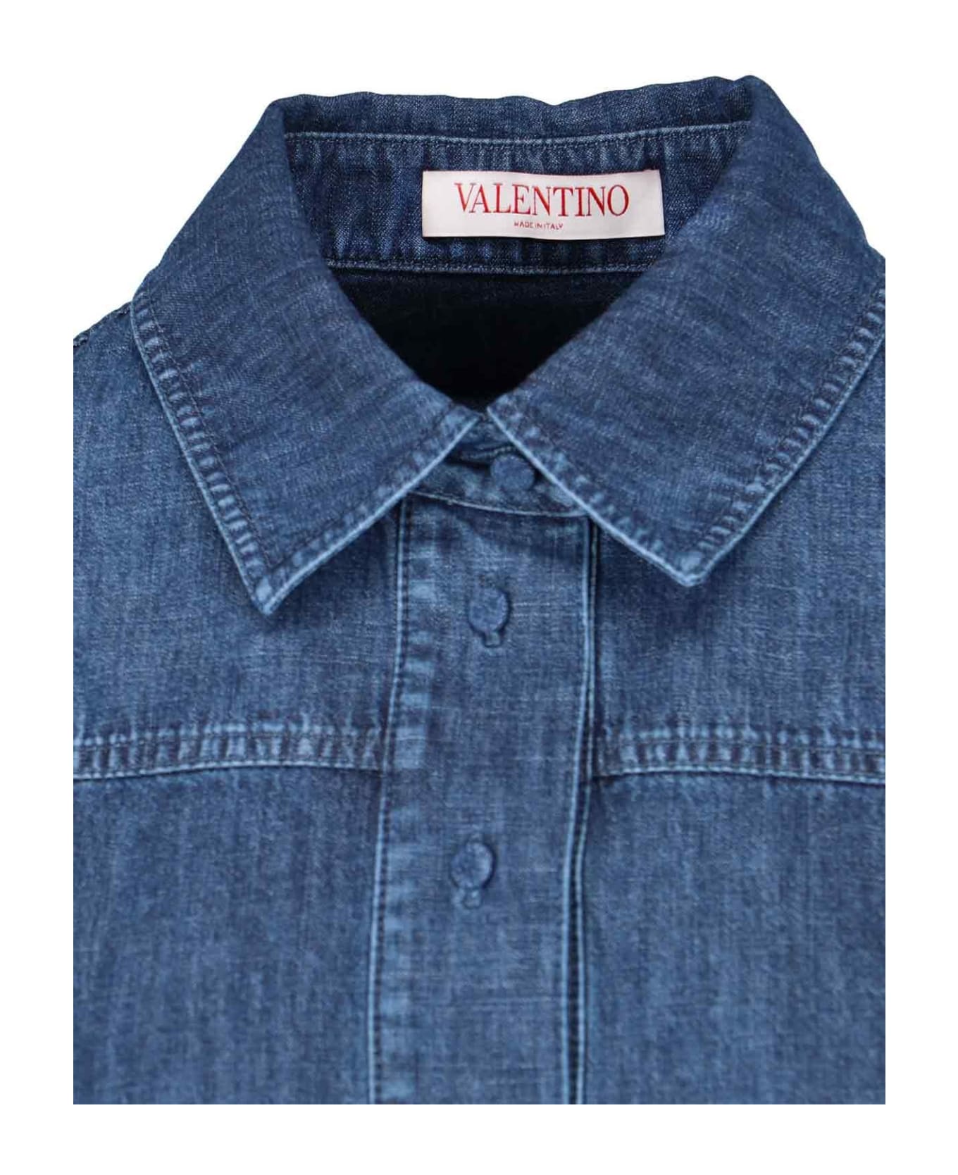 Valentino Denim Mini Dress - Blue シャツ