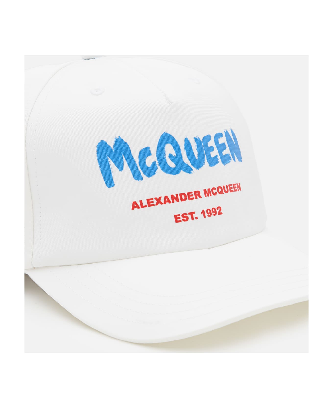 Alexander McQueen Tonal Graffiti Baseball Hat - White 帽子