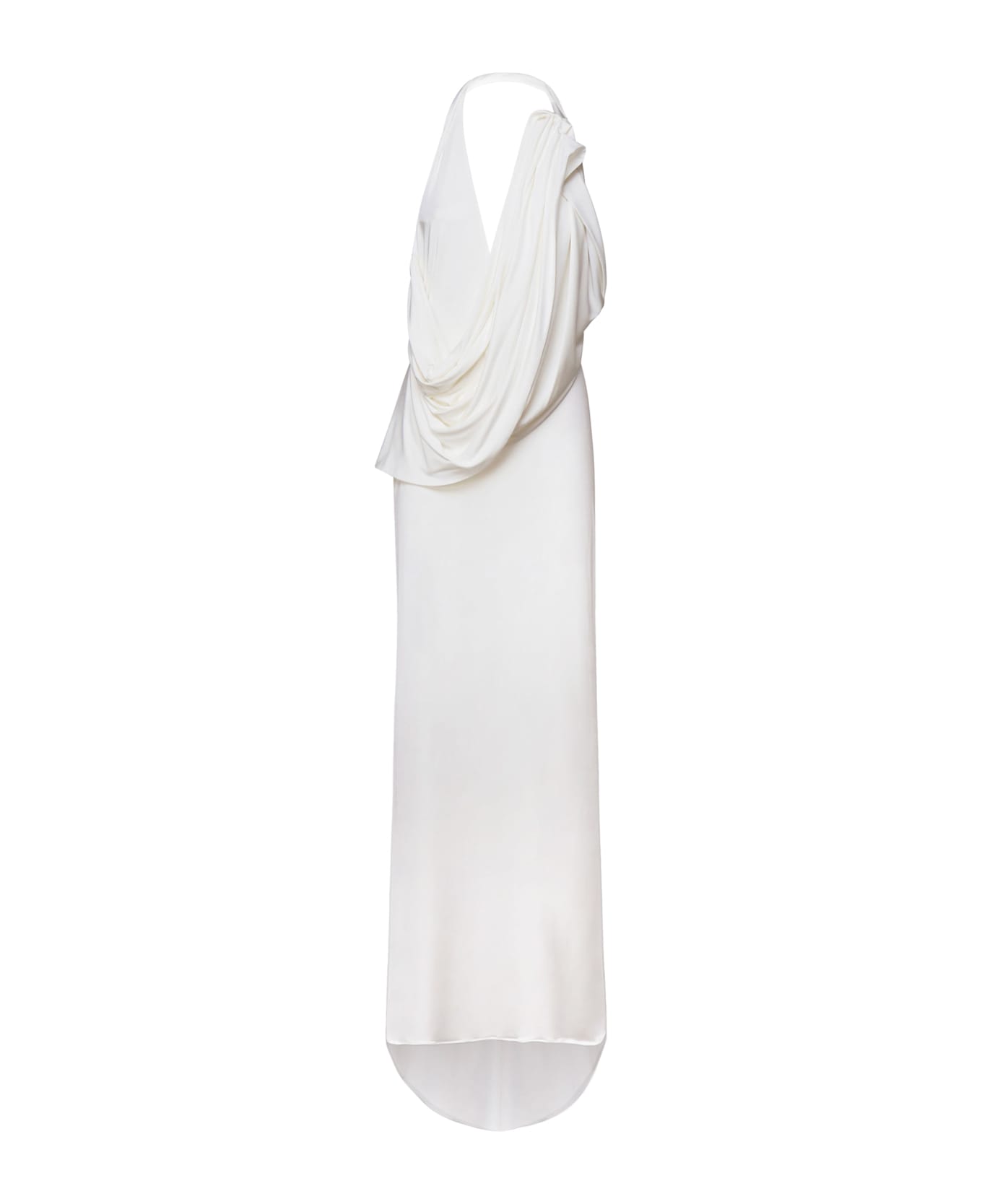 Magda Butrym Grecian Halter Midi Dress - White