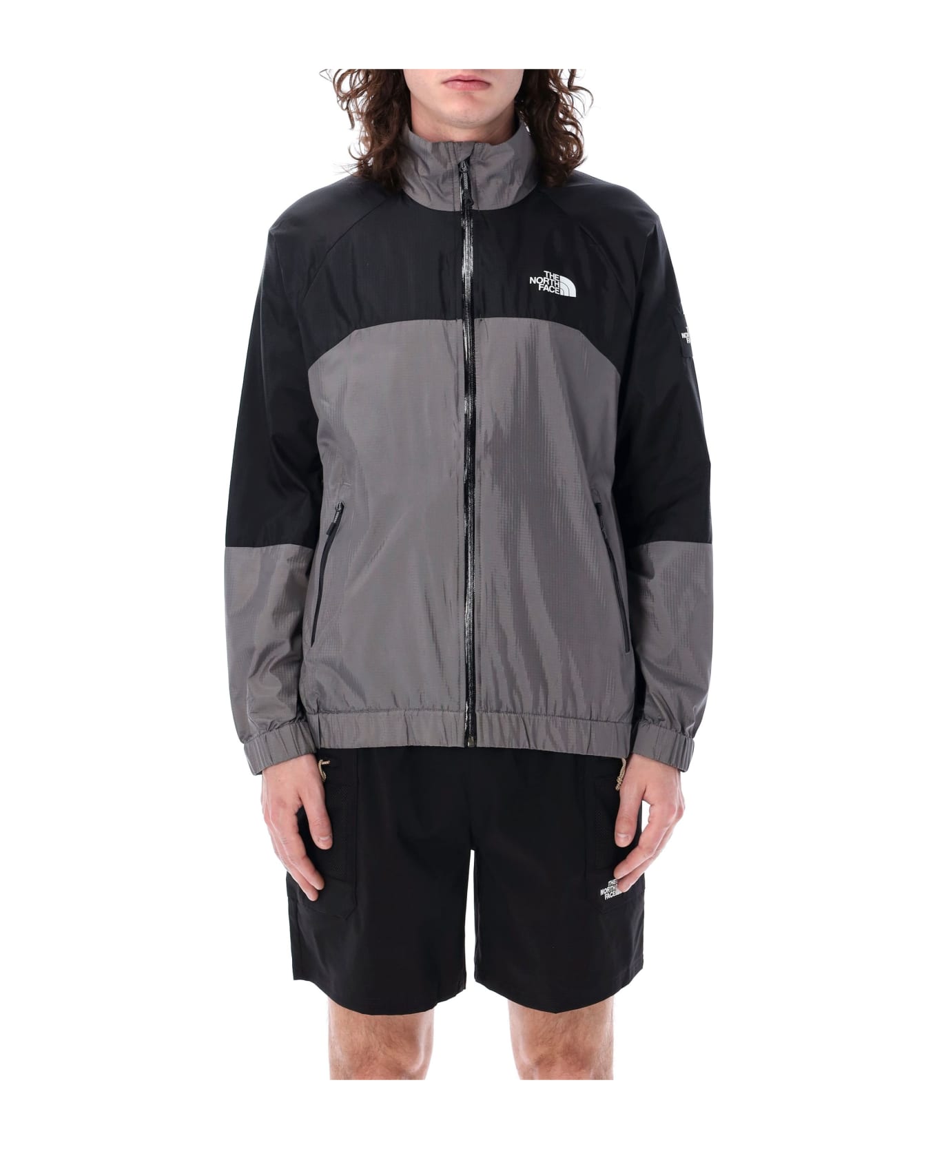 The North Face Wind Shell Full Zip Jacket - GREY