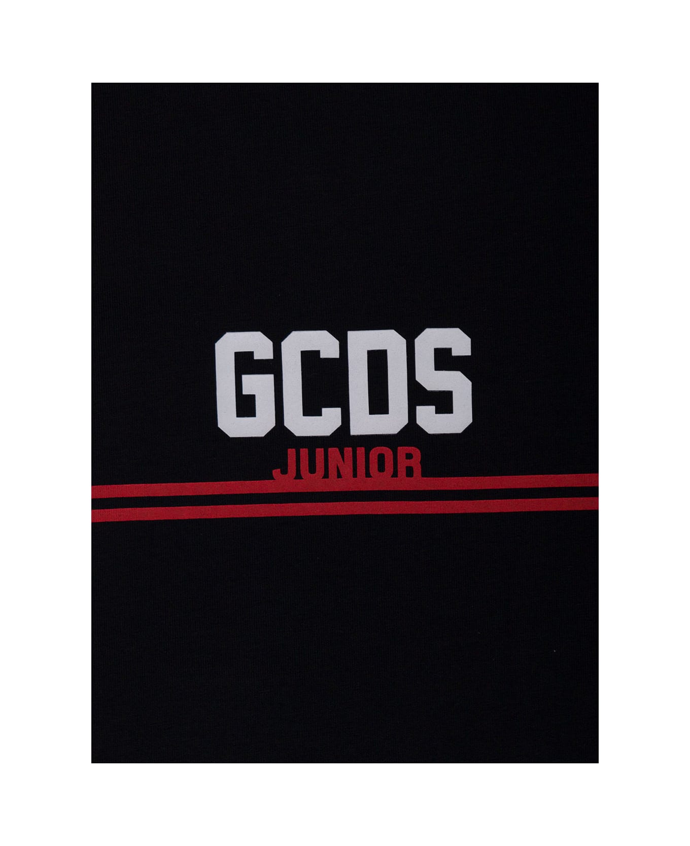 GCDS Mini Gcds Kid's Black Cotton T-shirt With Logo Print - Black