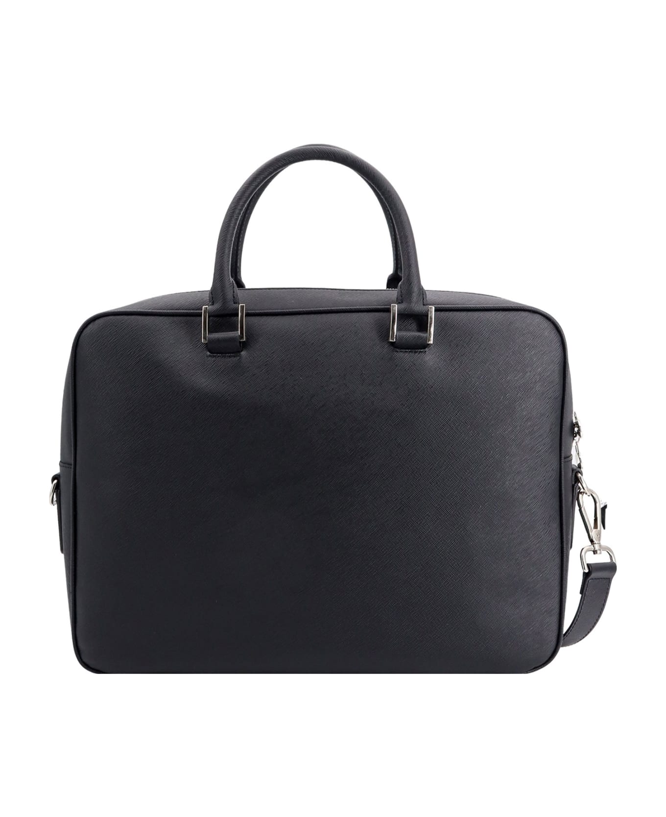Kiton Leather Briefcase - Black