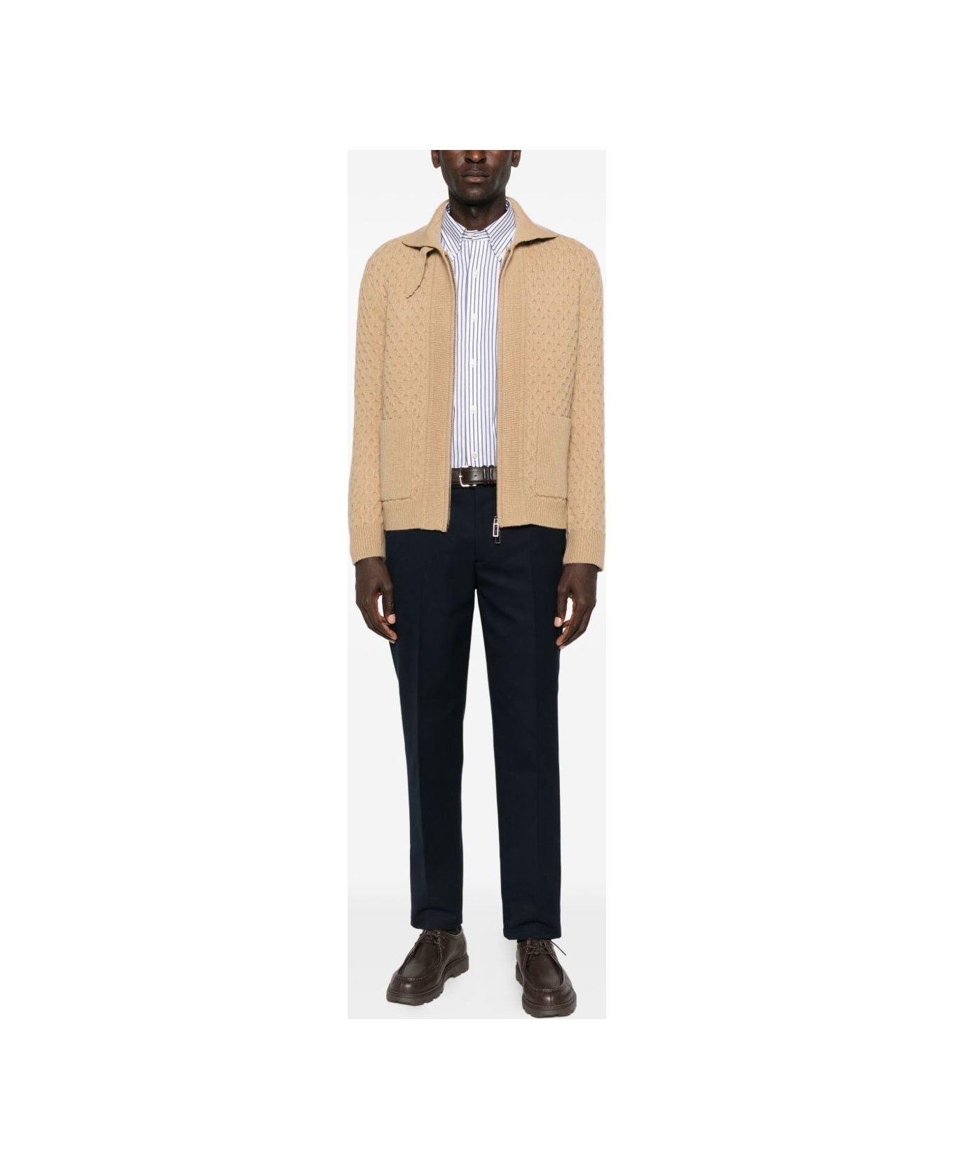 Paolo Pecora Beige Cardigan Jacket - Beige