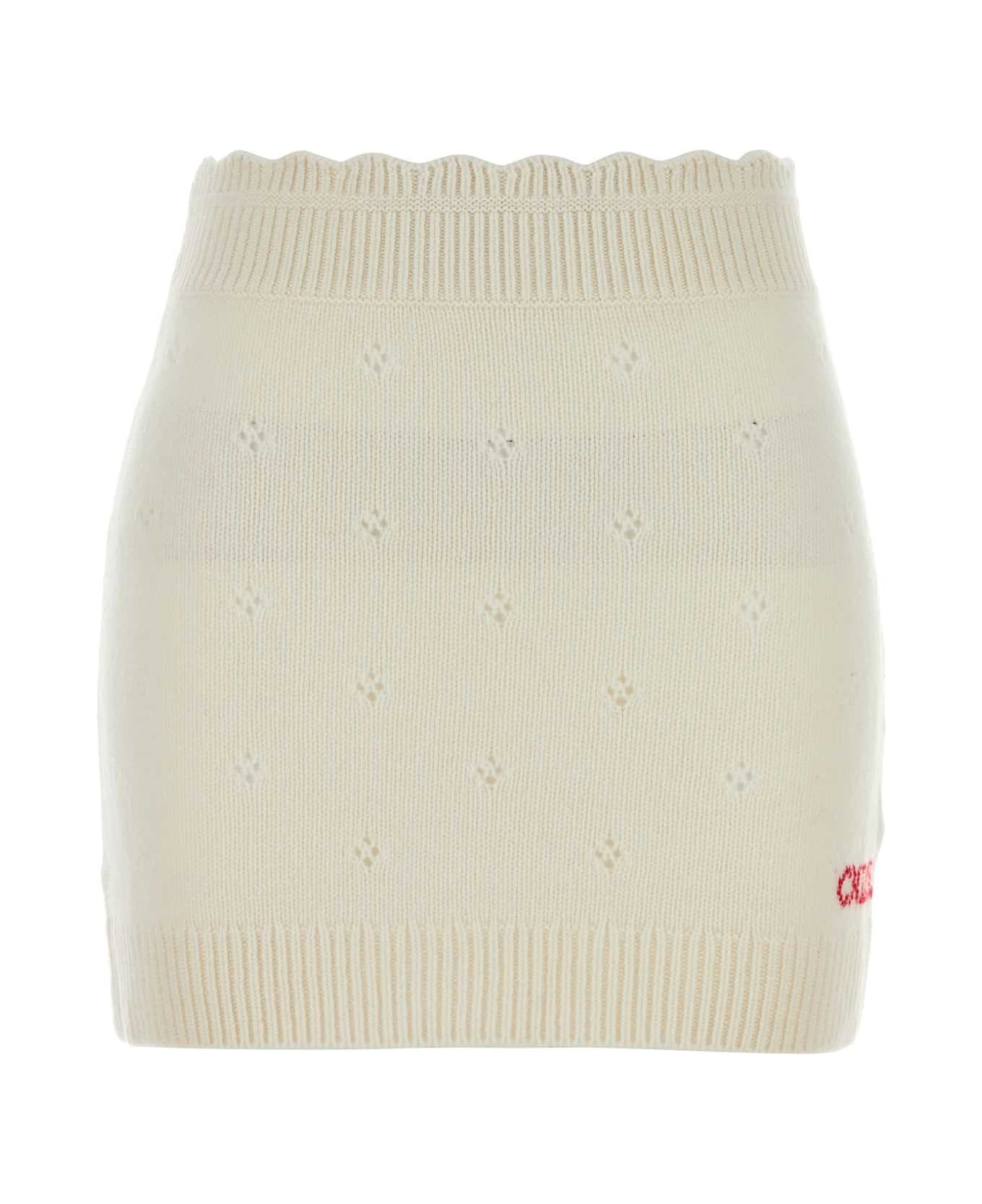 Chloé White Wool Blend Mini Skirt - ICONICMILK
