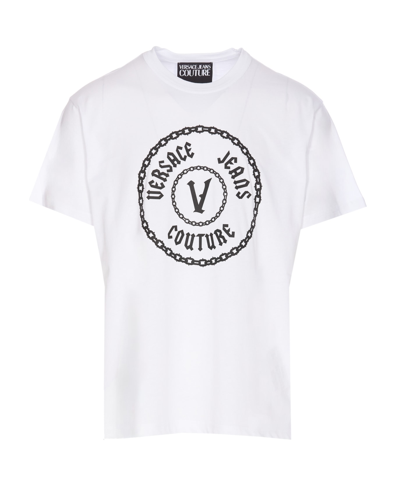 Versace Jeans Couture Vemblem Logo T-shirt - White