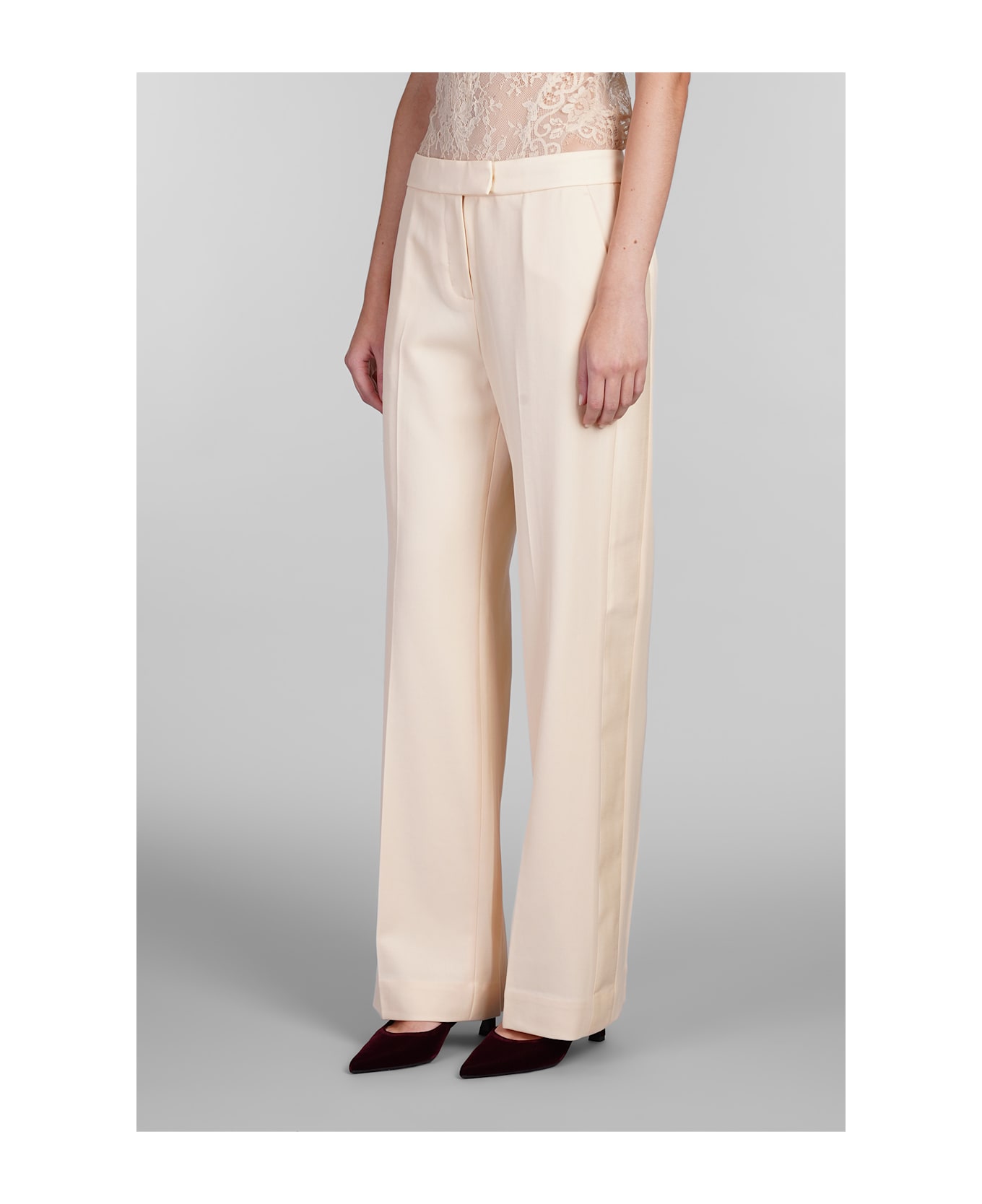 Zimmermann Pants In Beige Wool - beige