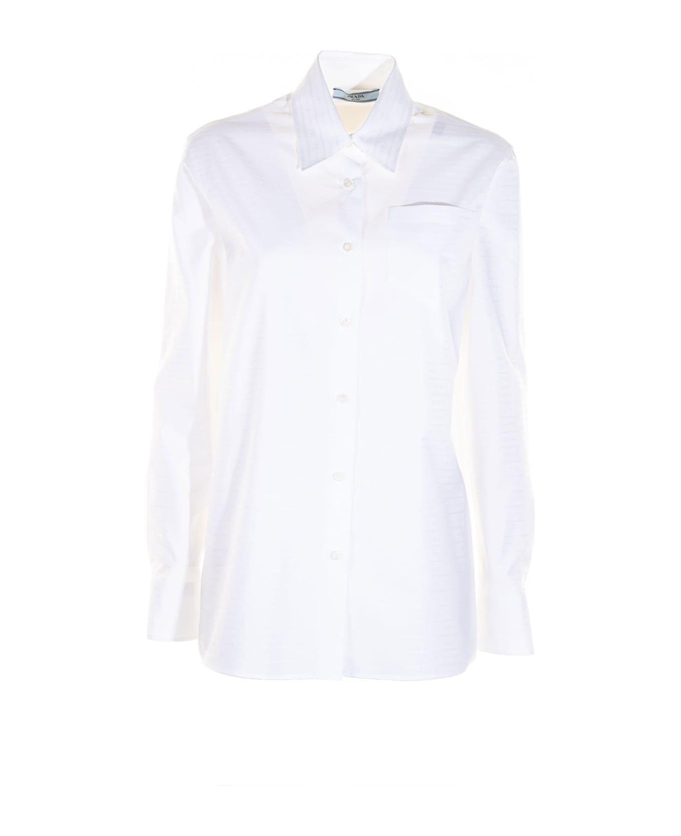 Prada Jacquard Poplin Shirt - BIANCO シャツ