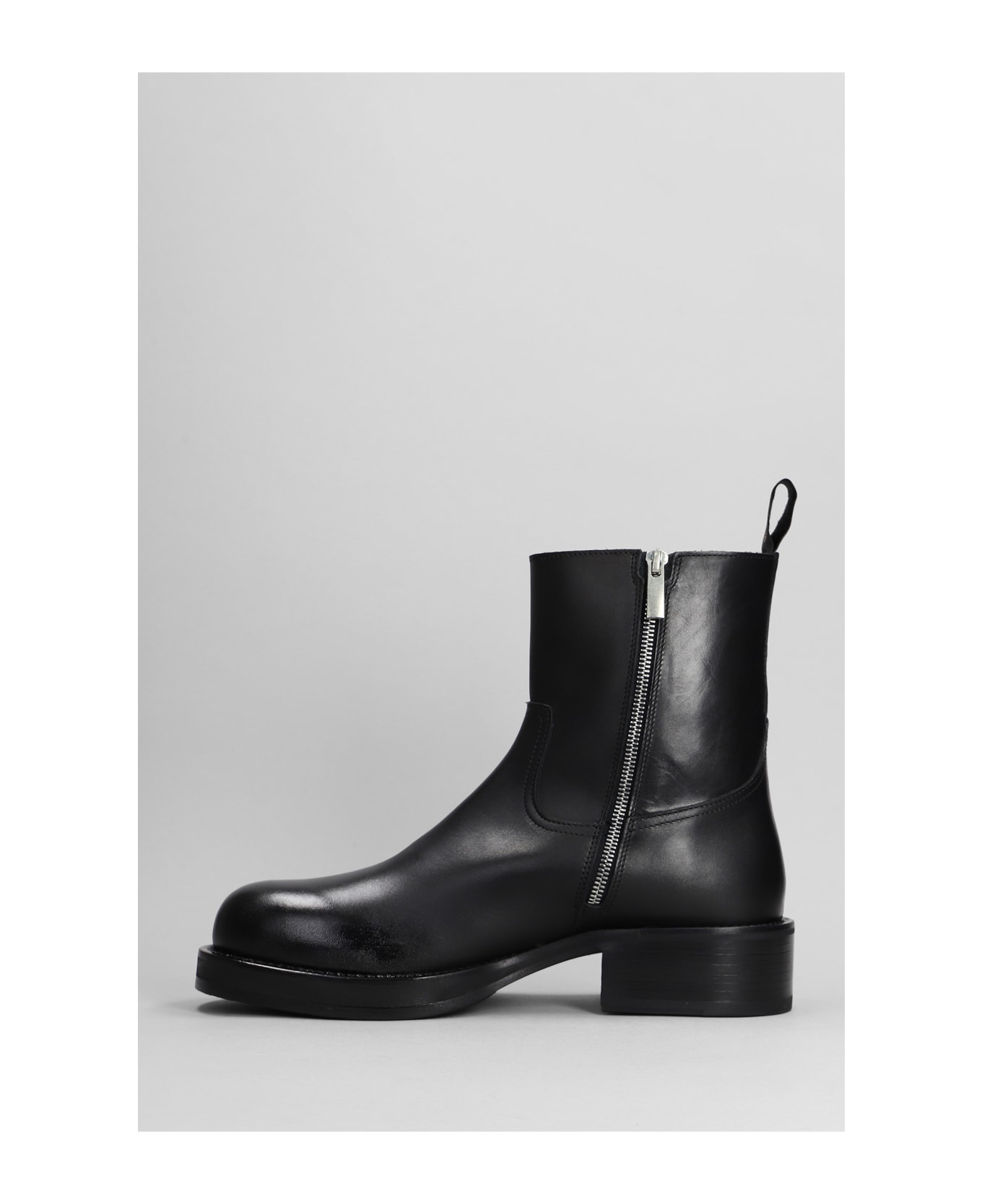 Acne Studios Ankle Boots In Black Leather - black
