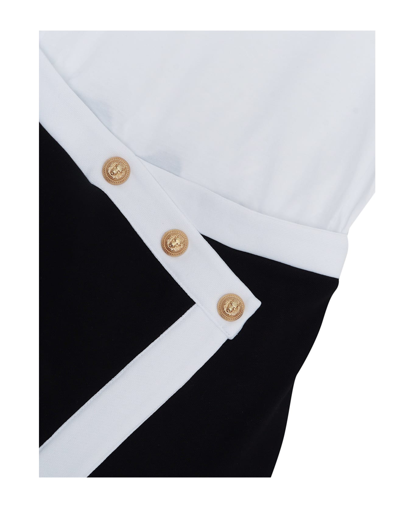 Balmain Jersey Dress - WHITE