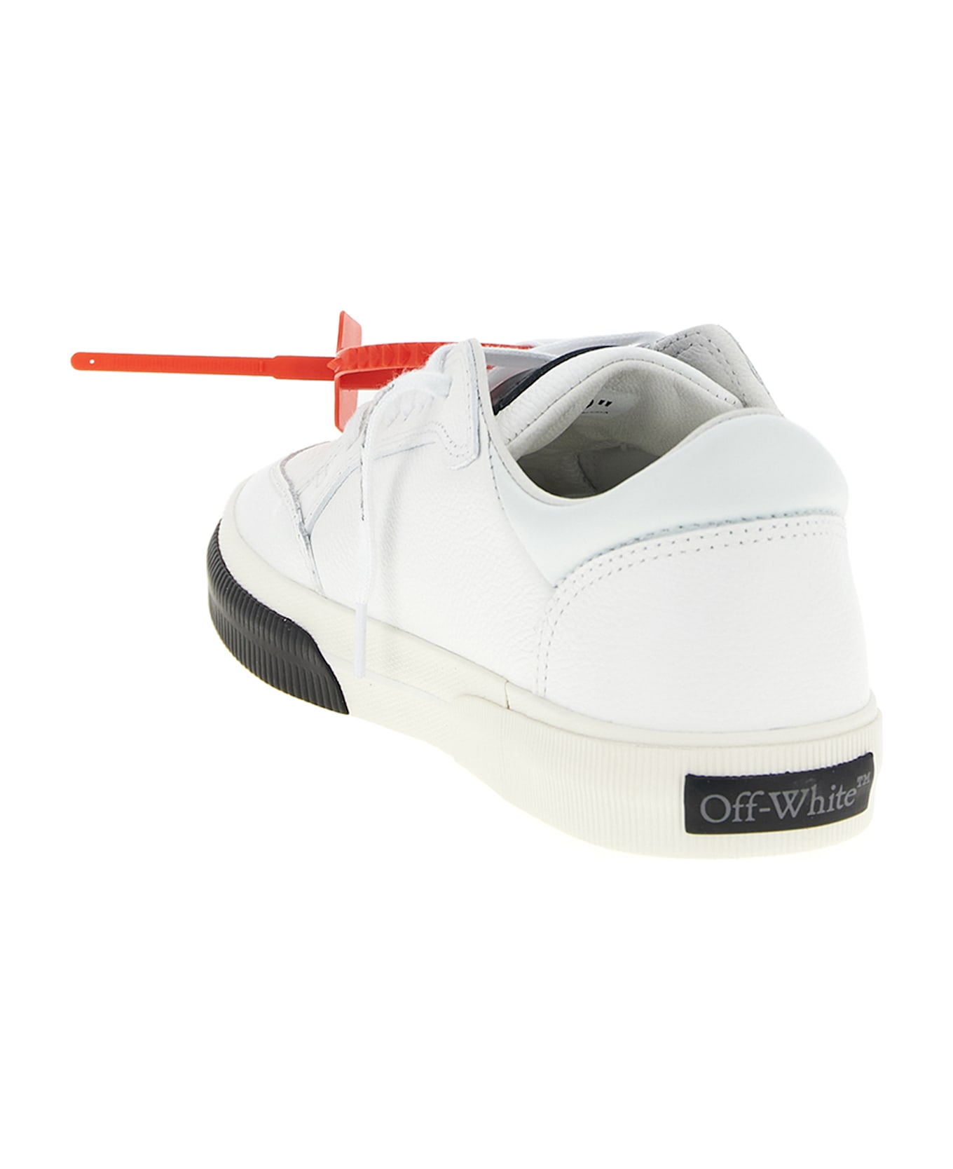 Off-White 'new Low Vulcanized Leather' Sneakers - White/Black