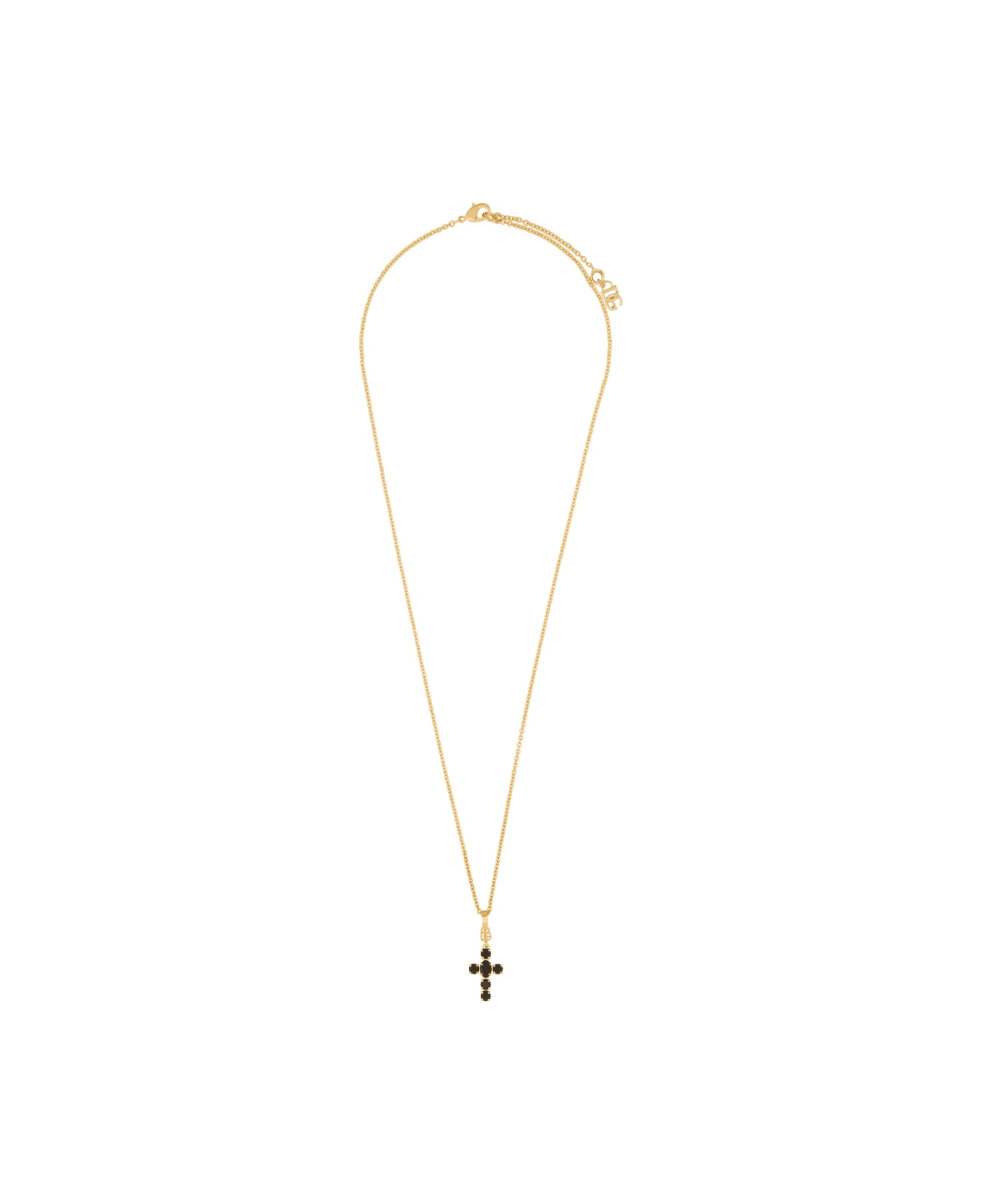 Dolce & Gabbana Necklace With Logo And Charm - GOLD