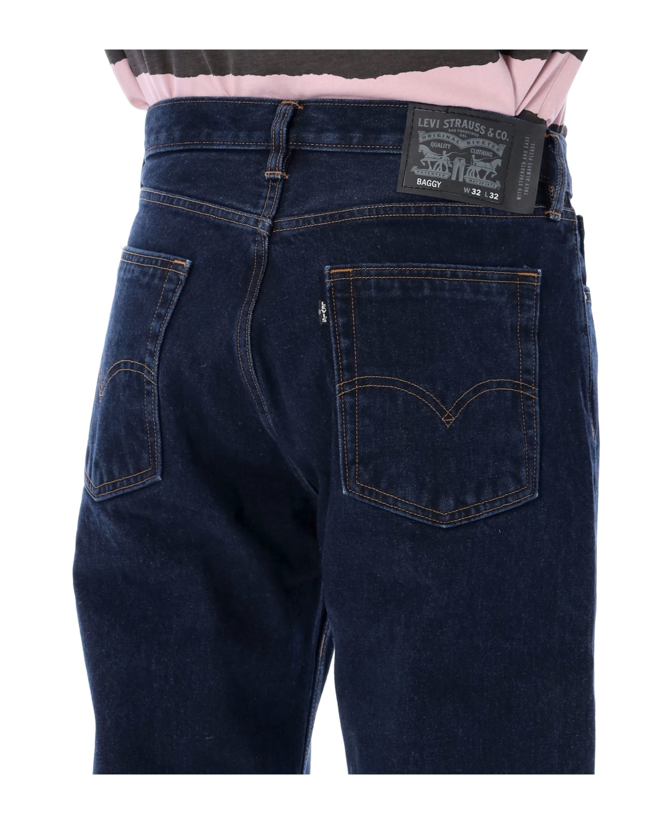 Levi's Cotton Baggy Five Pocket Jeans - DK BLUE