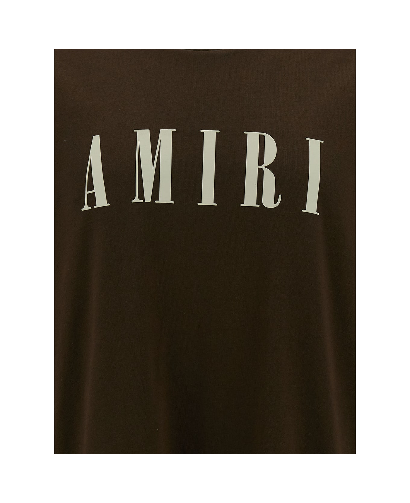 AMIRI Brown T-shirt With Contrasting Logo Print In Cotton Man - Brown