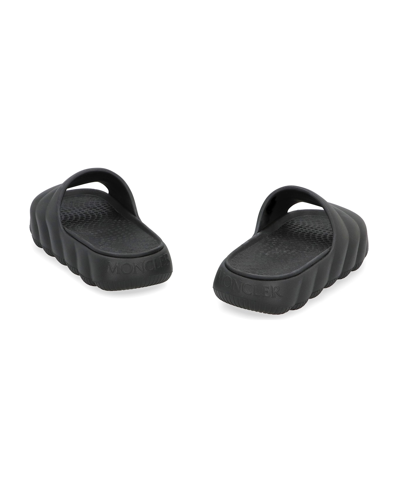 Moncler Lilo Rubber Slides - black