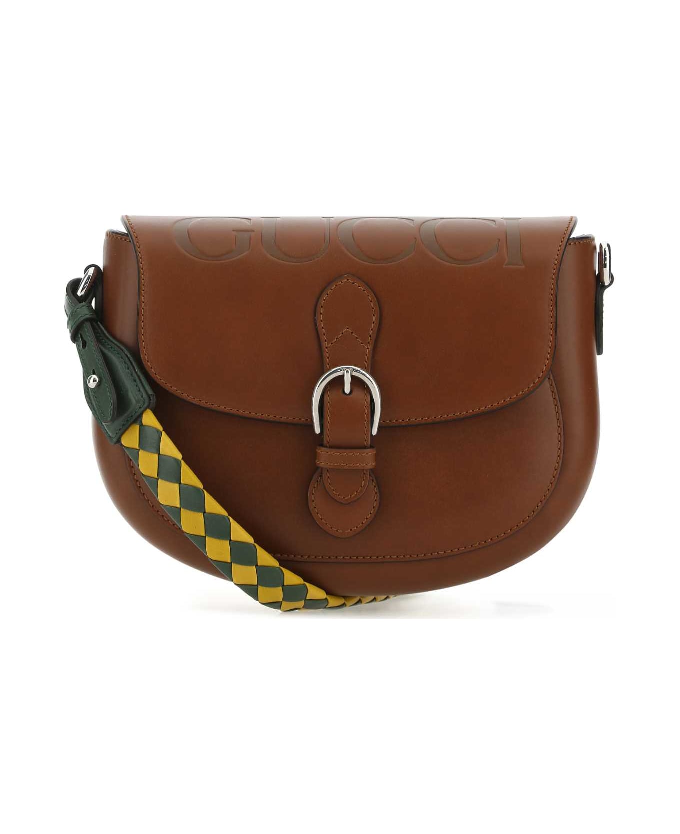 Gucci Brown Leather Shoulder Bag - 2598 トートバッグ