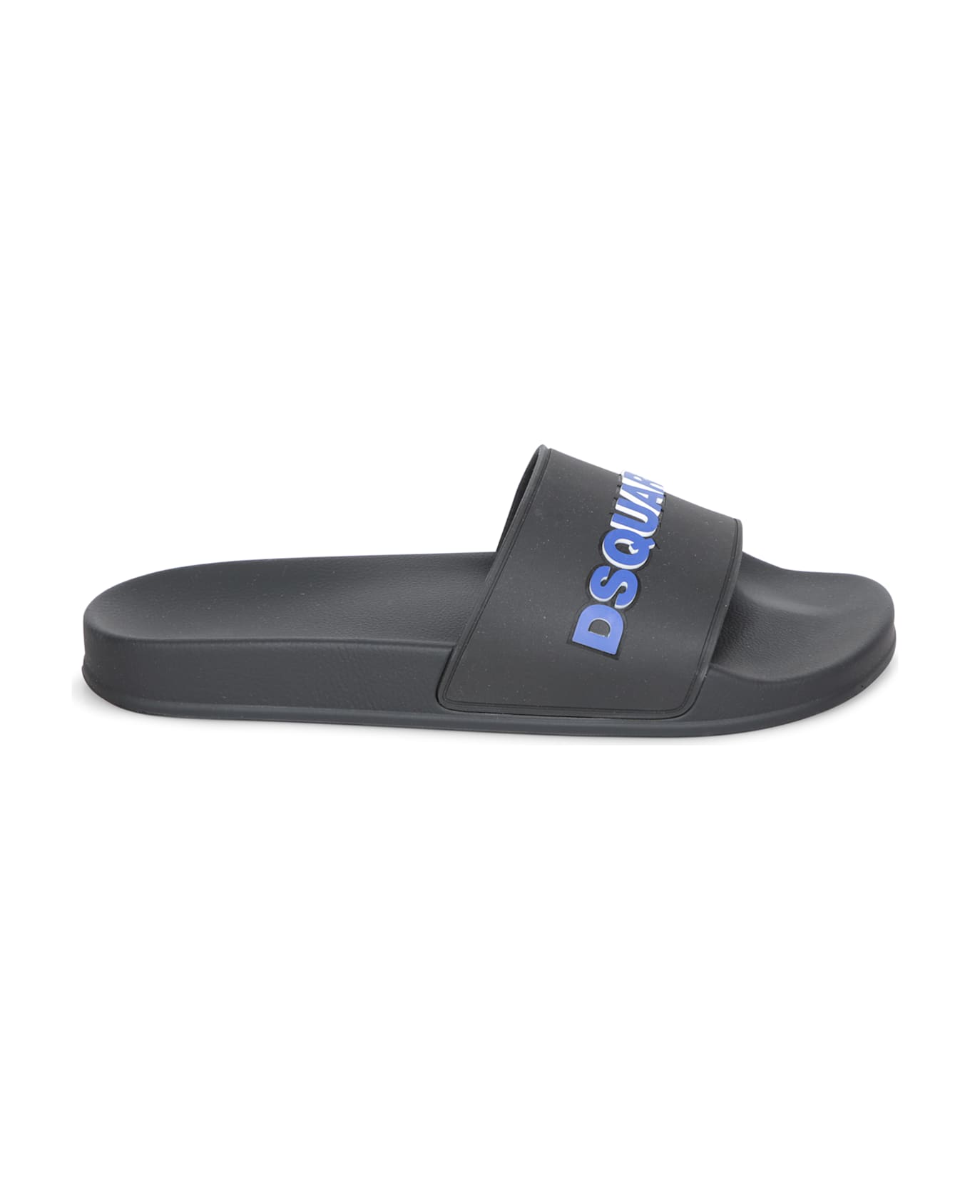 Dsquared2 Rubber Slides With Logo - Black