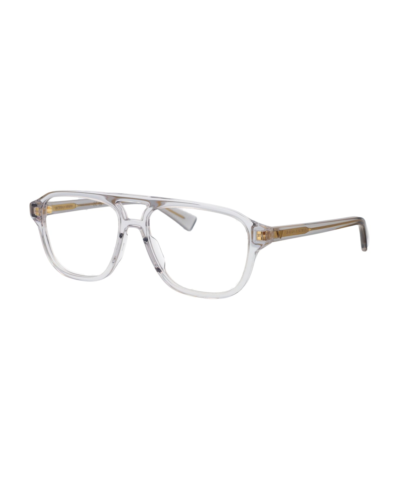 Bottega Veneta Eyewear Bv1294o Glasses - 004 GREY GREY TRANSPARENT