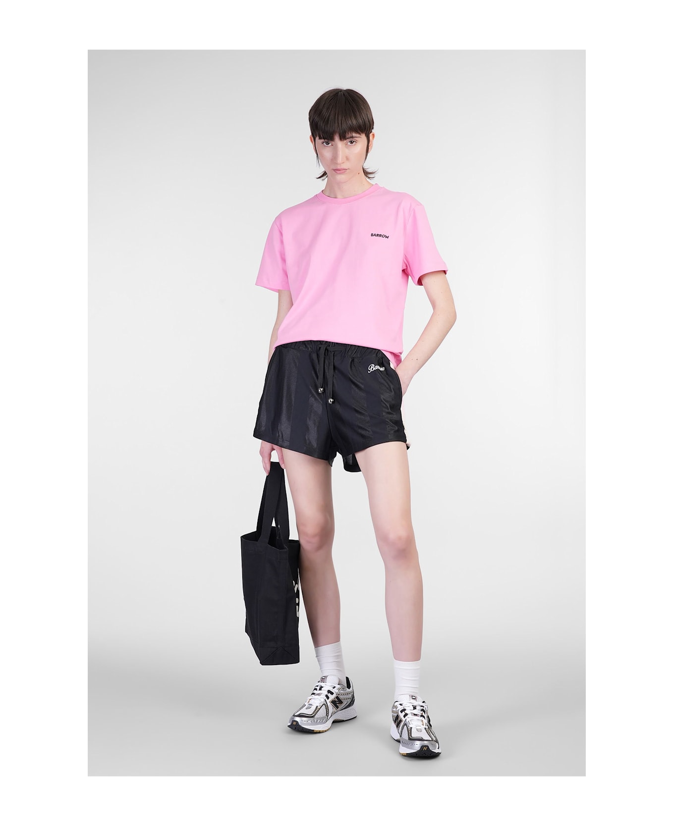 Barrow T-shirt In Rose-pink Cotton - rose-pink