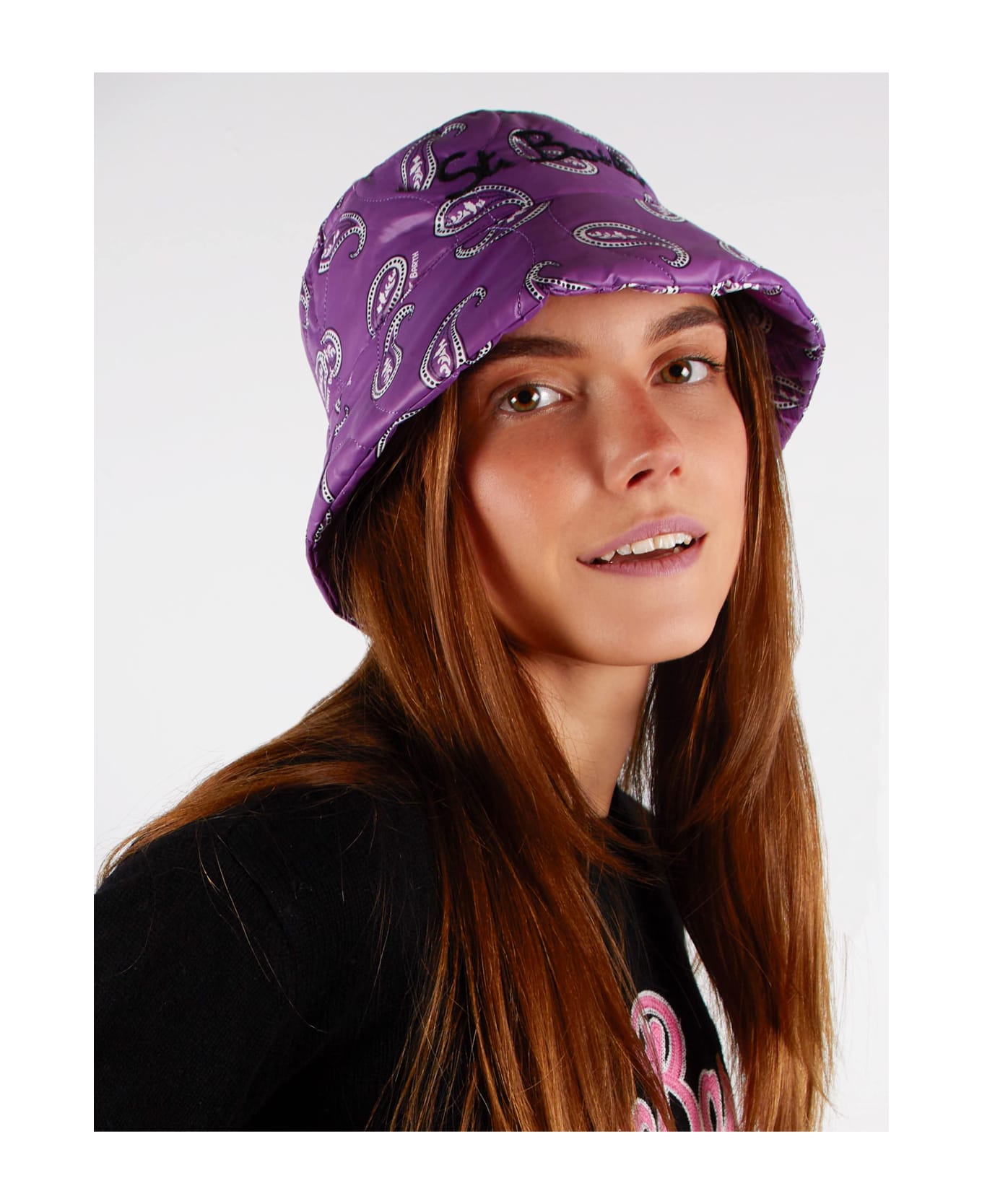 MC2 Saint Barth Woman Bucket Hat With Paisley Print - MULTICOLOR