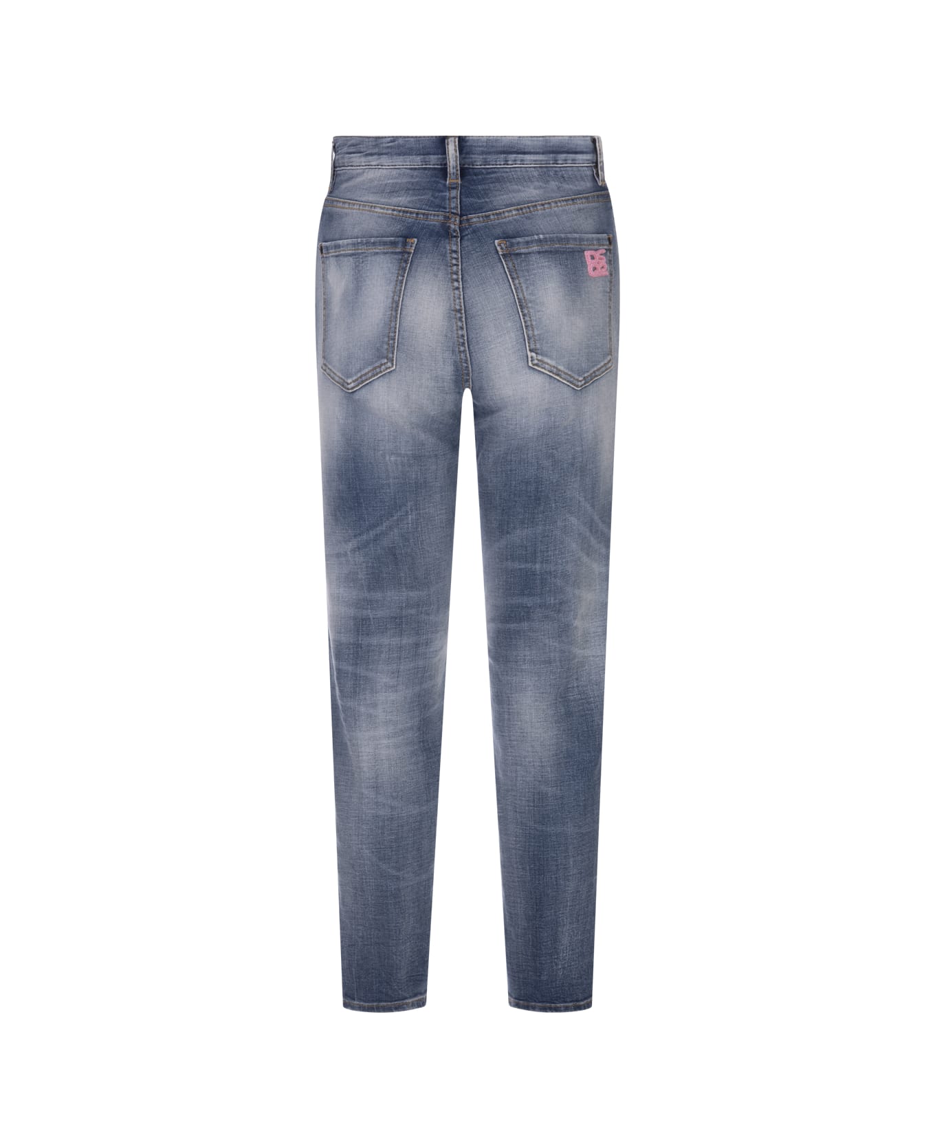 Dsquared2 Jeans "boston" In Denim Stretch - Blu ボトムス