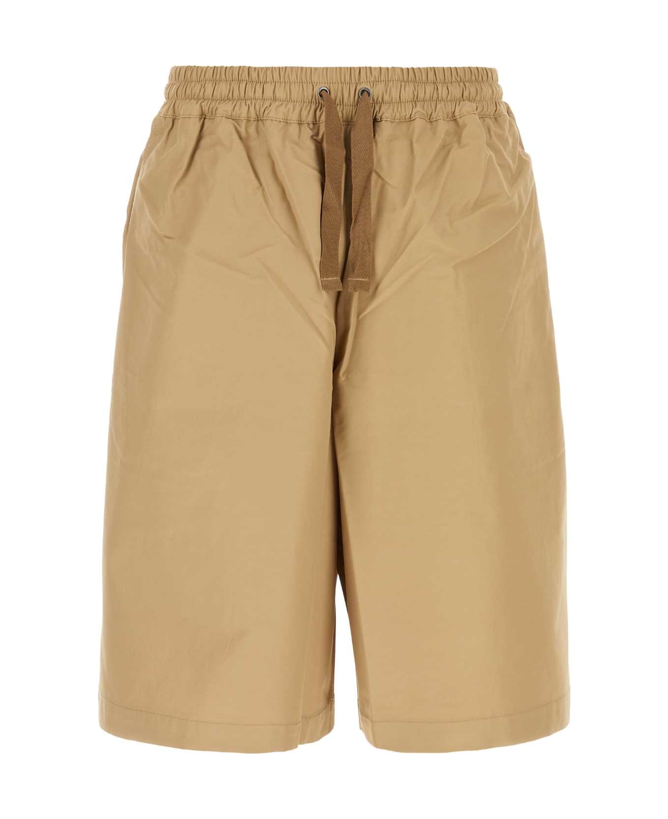 Maison Kitsuné Camel Cotton Blend Bermuda Shorts - P220