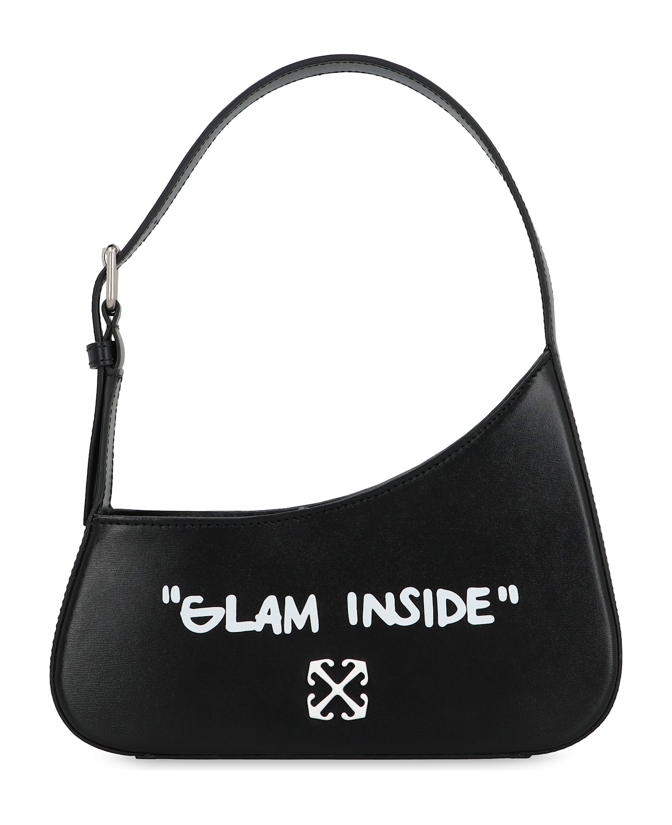 Off-White Jitney Leather Shoulder Bag - black
