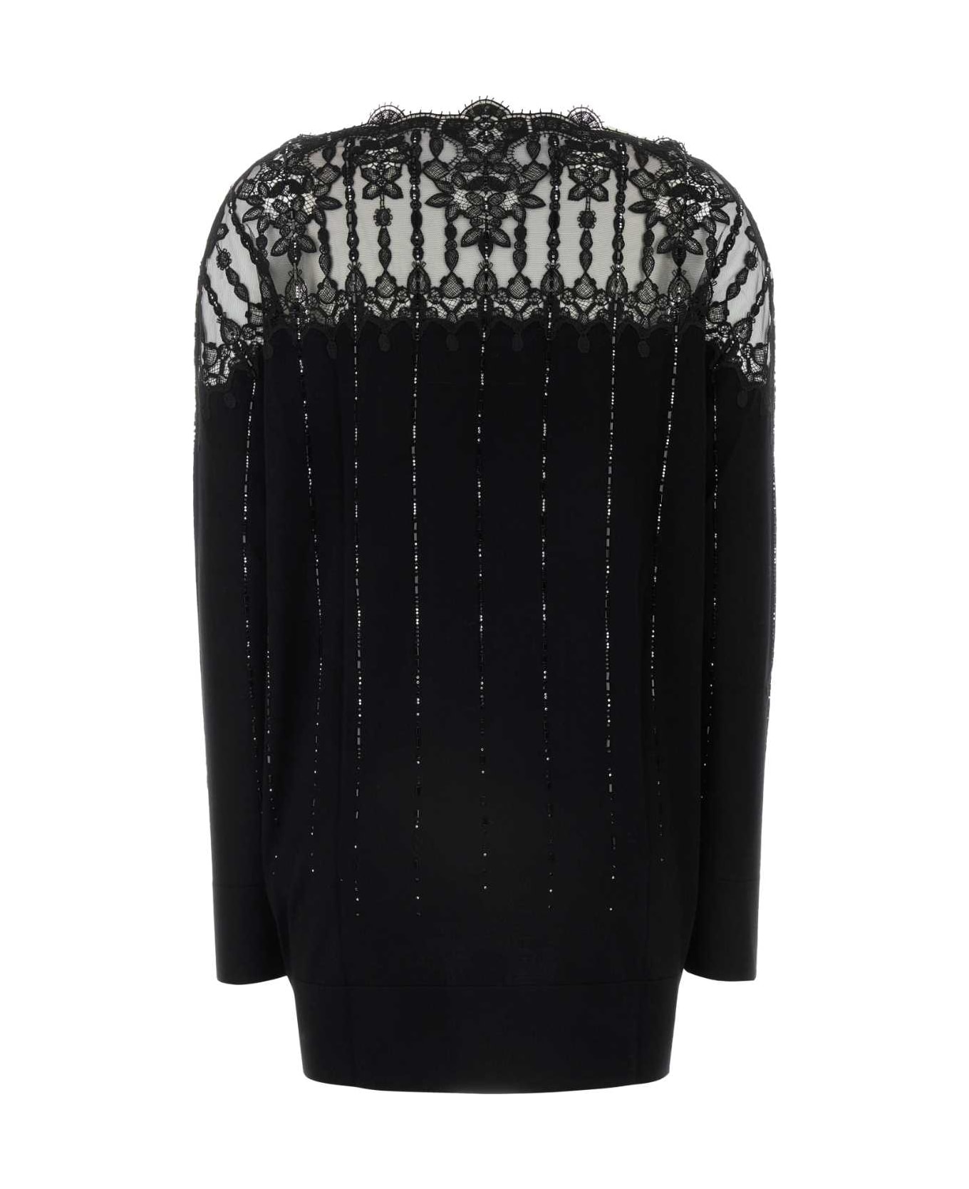 Ermanno Scervino Black Wool Sweater - BLACK