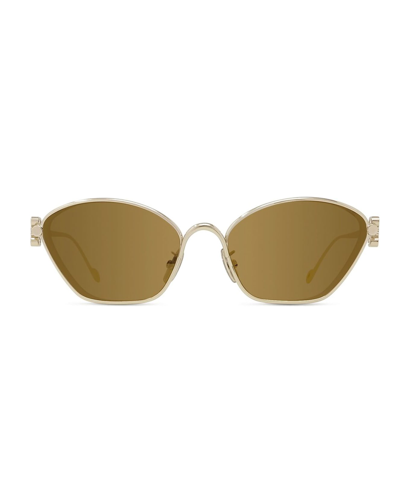 Loewe Lw40115u - Shiny Gold / Mirror Gold Lens Sunglasses - Gold