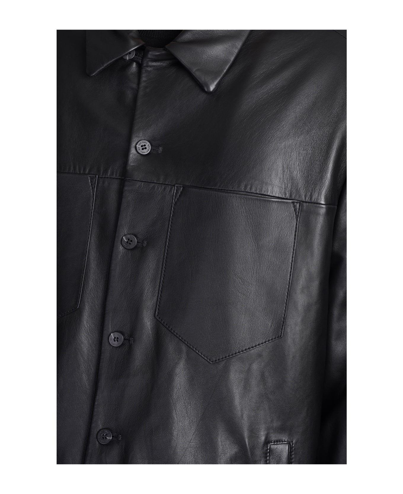 Neil Barrett Leather Jacket In Black Leather - black