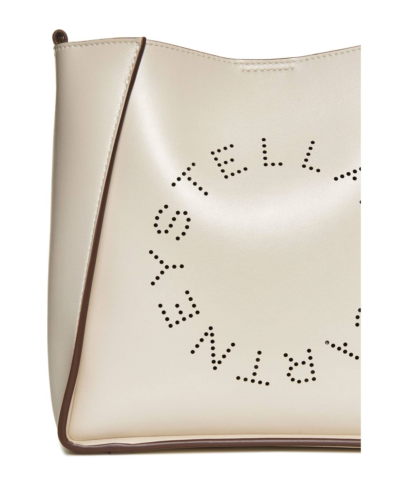 Stella McCartney Stella Perforated Logo Shoulder Bag - Pure white