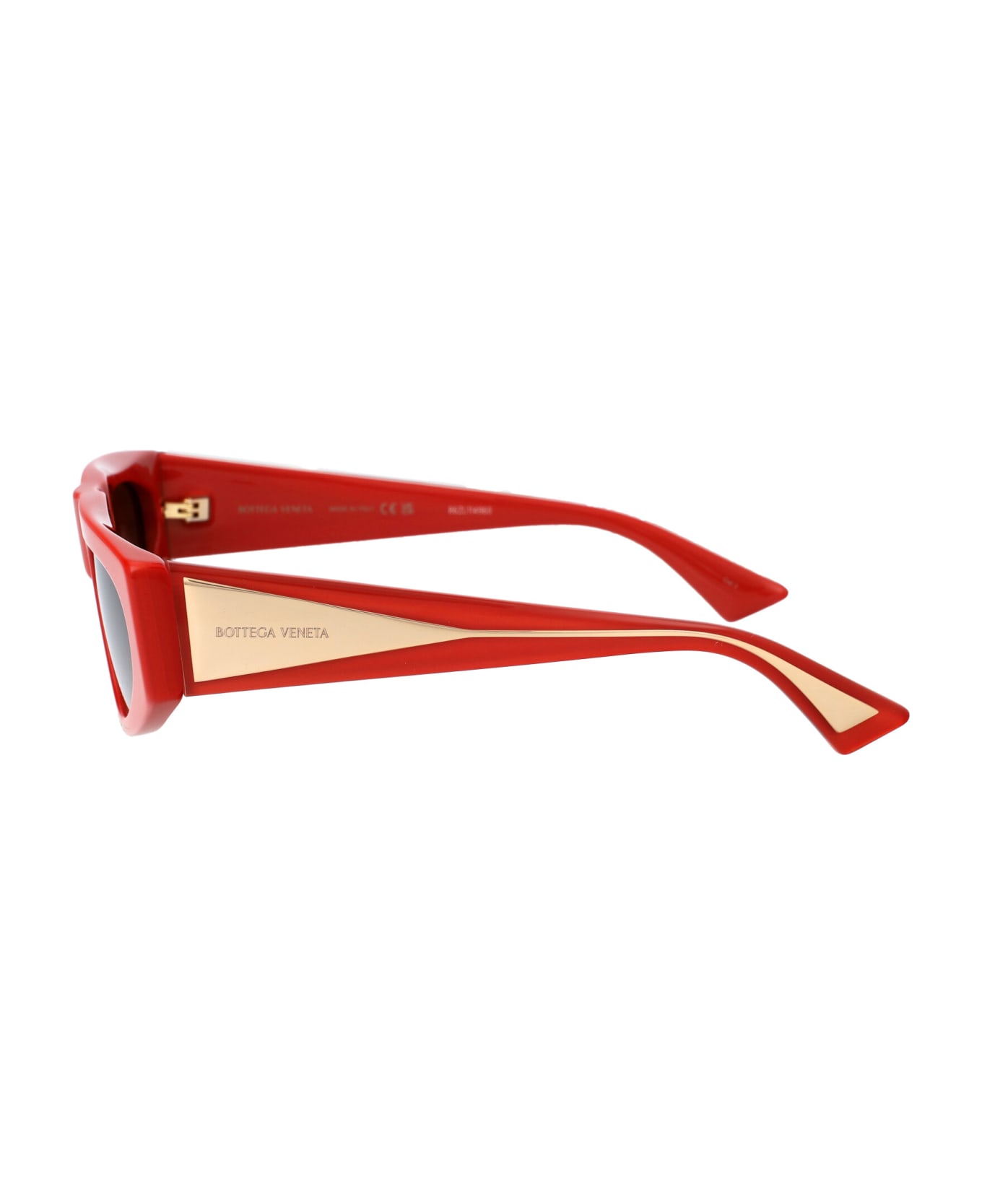 Bottega Veneta Eyewear Bv1277s Sunglasses - 004 ORANGE CRYSTAL BROWN