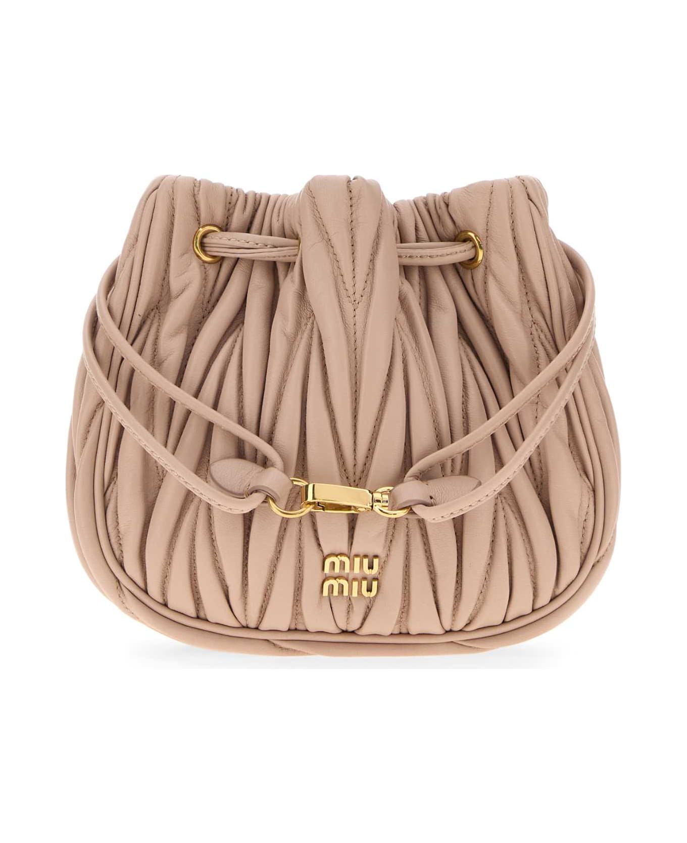 Miu Miu Powder Pink Nappa Leather Pouch - CIPRIA