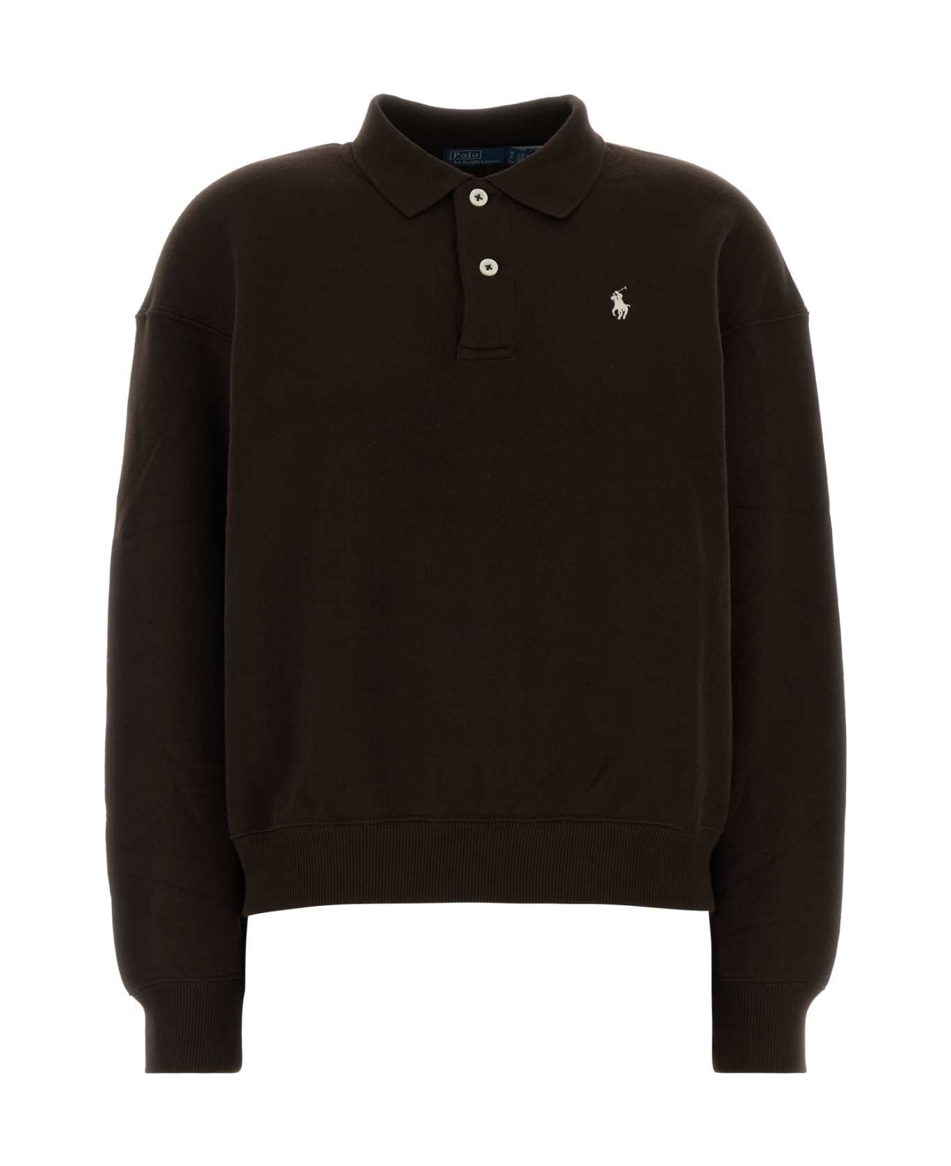 Polo Ralph Lauren Chocolate Cotton Blend Polo Shirt - CIRCUITBROWN