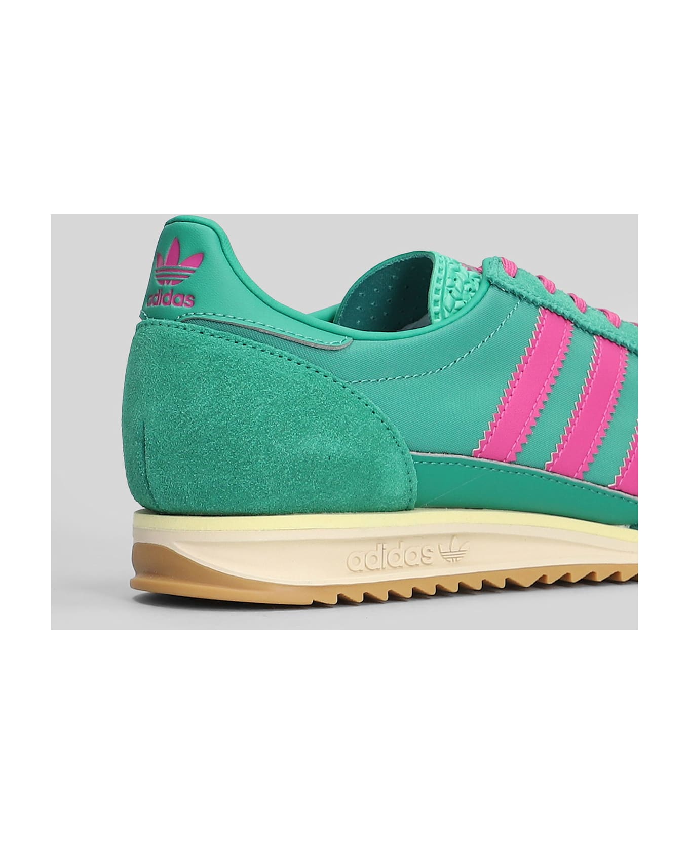 Adidas Sl 72 Og Sneakers In Green Suede And Fabric - green