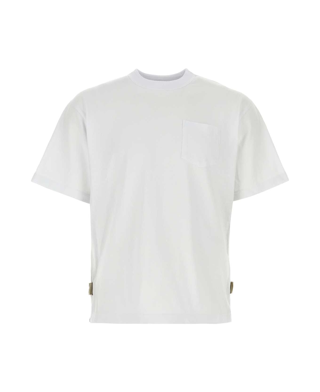 Sacai White Cotton T-shirt - WHITE シャツ