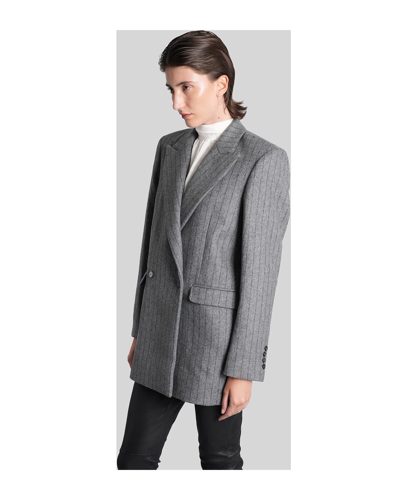 IRO Nimi Blazer In Grey Wool - grey
