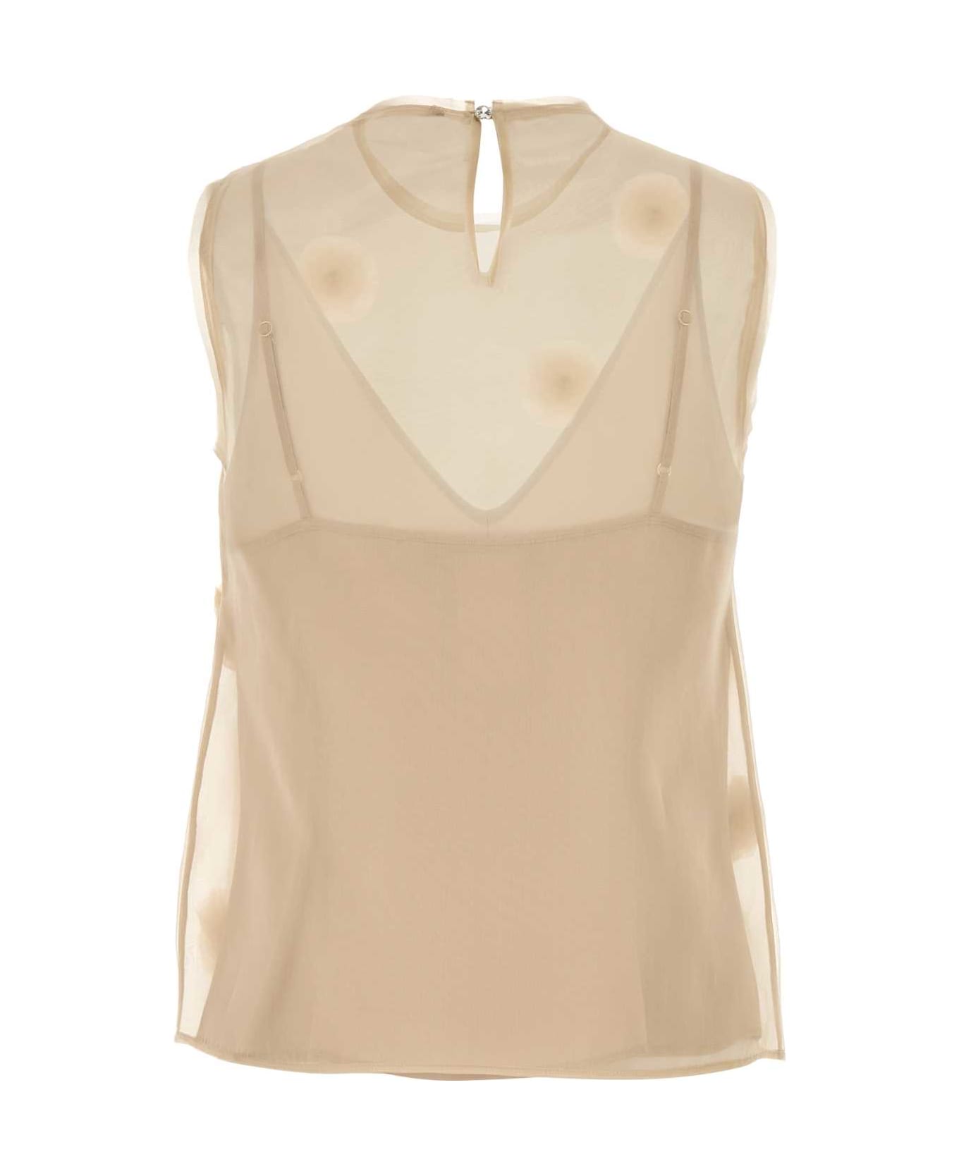 Tシャツ・カットソー Max Mara Studio Beige organza Achille top Max Mara Studio Beige Organza Achille Top | italist, ALWAYS