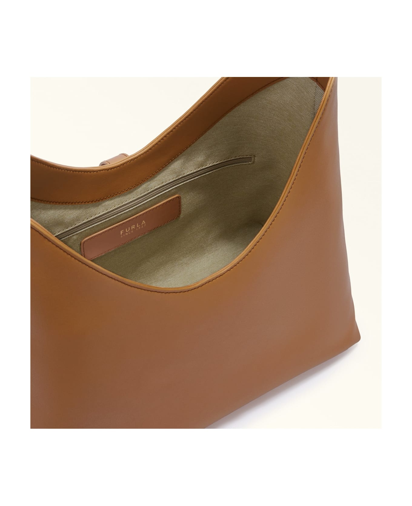 Furla Hobo Bag Goccia M Shoulder Bag - BRANDY