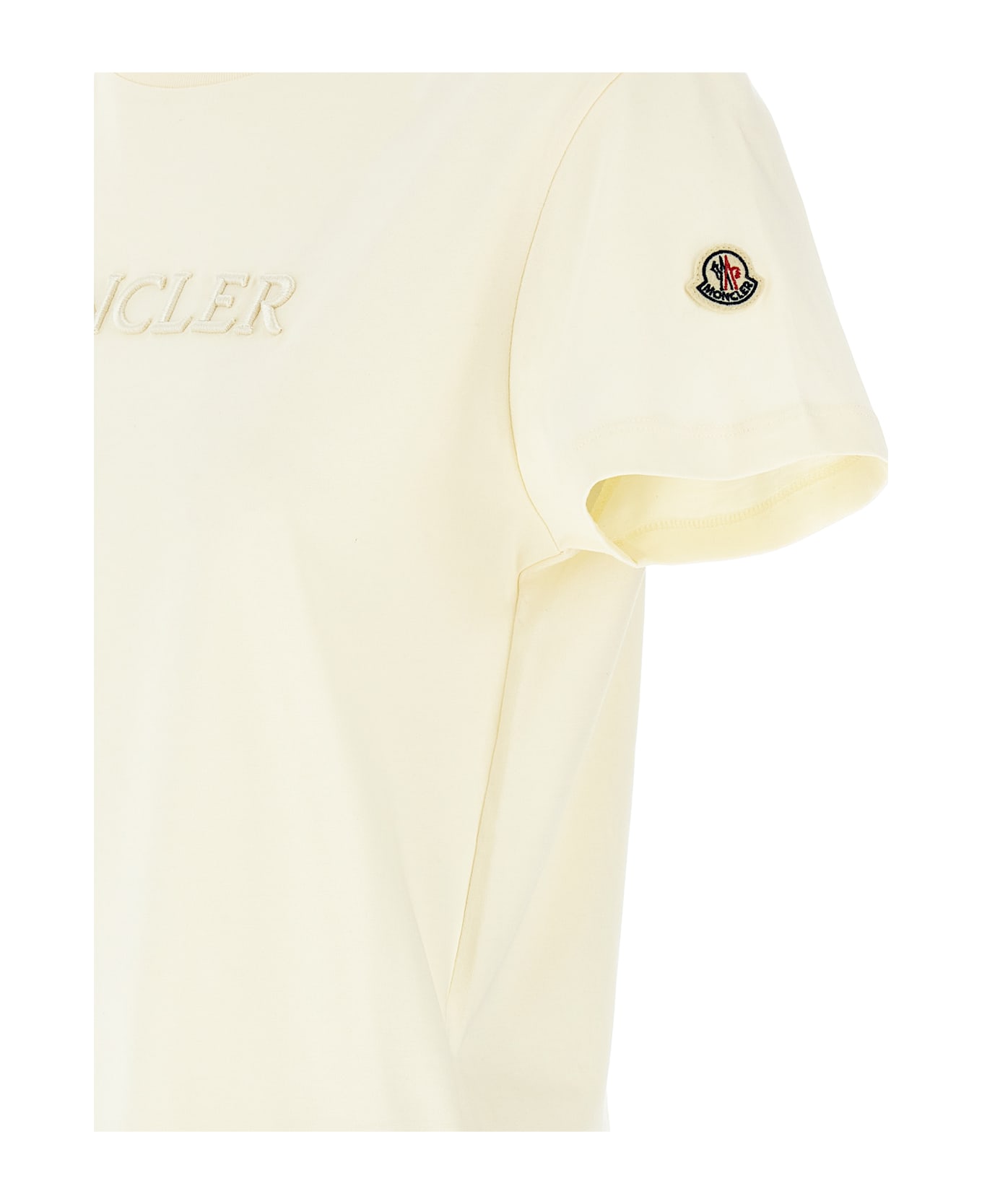 Moncler Ivory Cotton T-shirt - 037