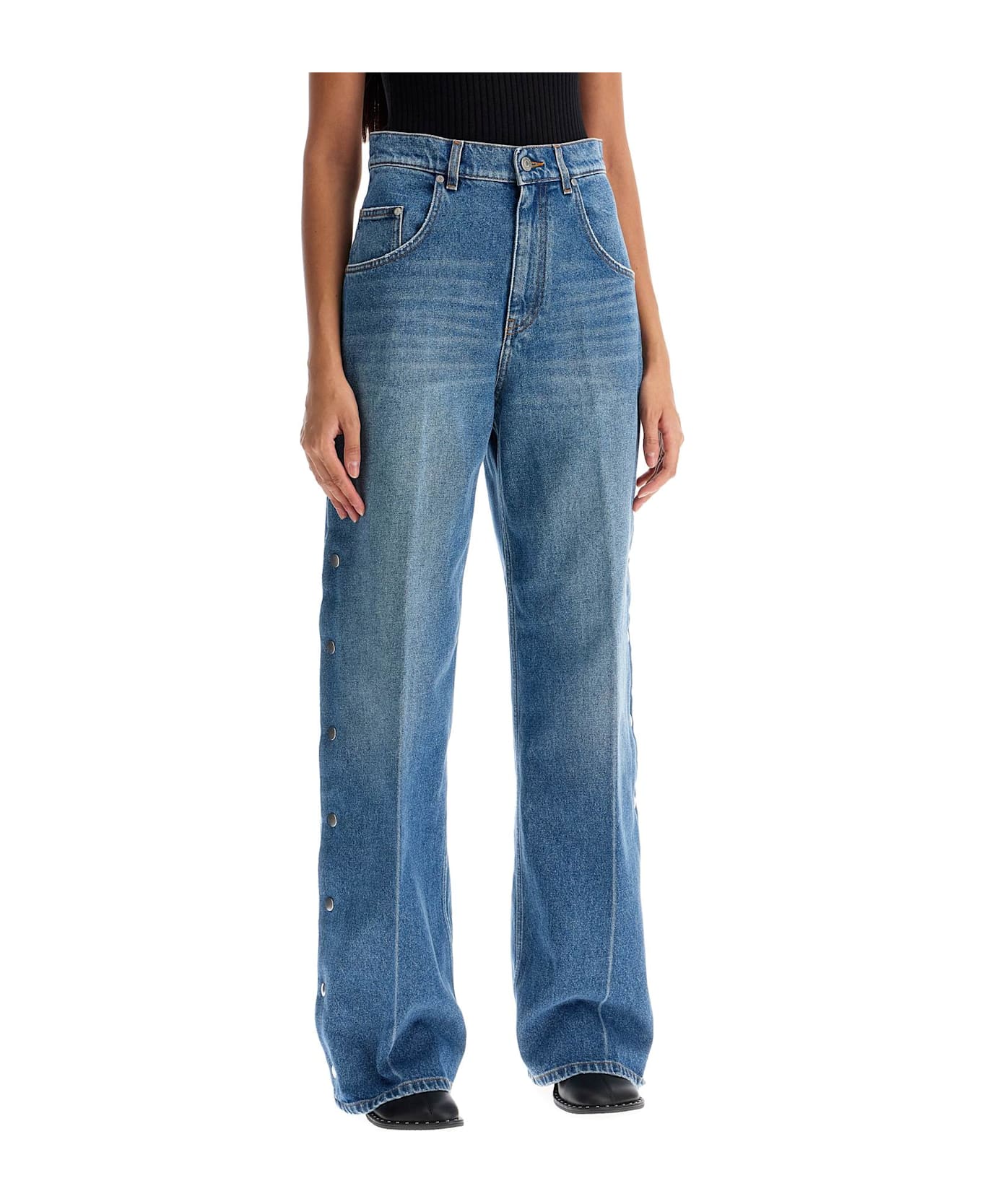 Stella McCartney Snap Denim - VINTAGE BLUE DENIM (Blue)