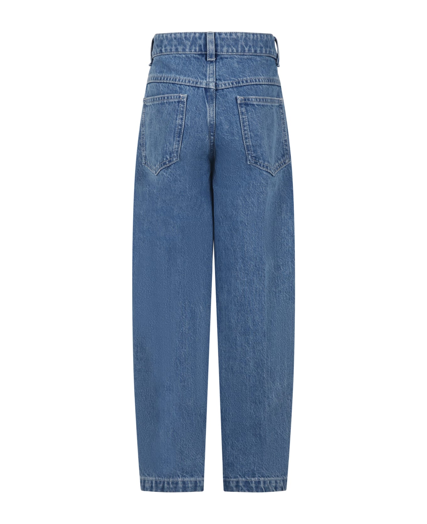 Fendi Blue Jeans For Kids With Ff - Blu ボトムス