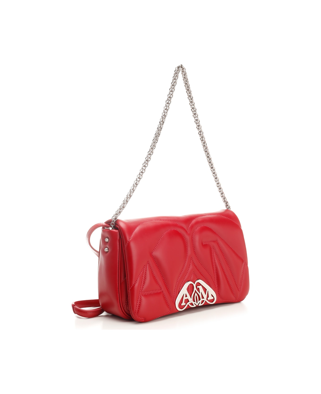 Alexander McQueen Logo Flap Shoulder Bag - Red