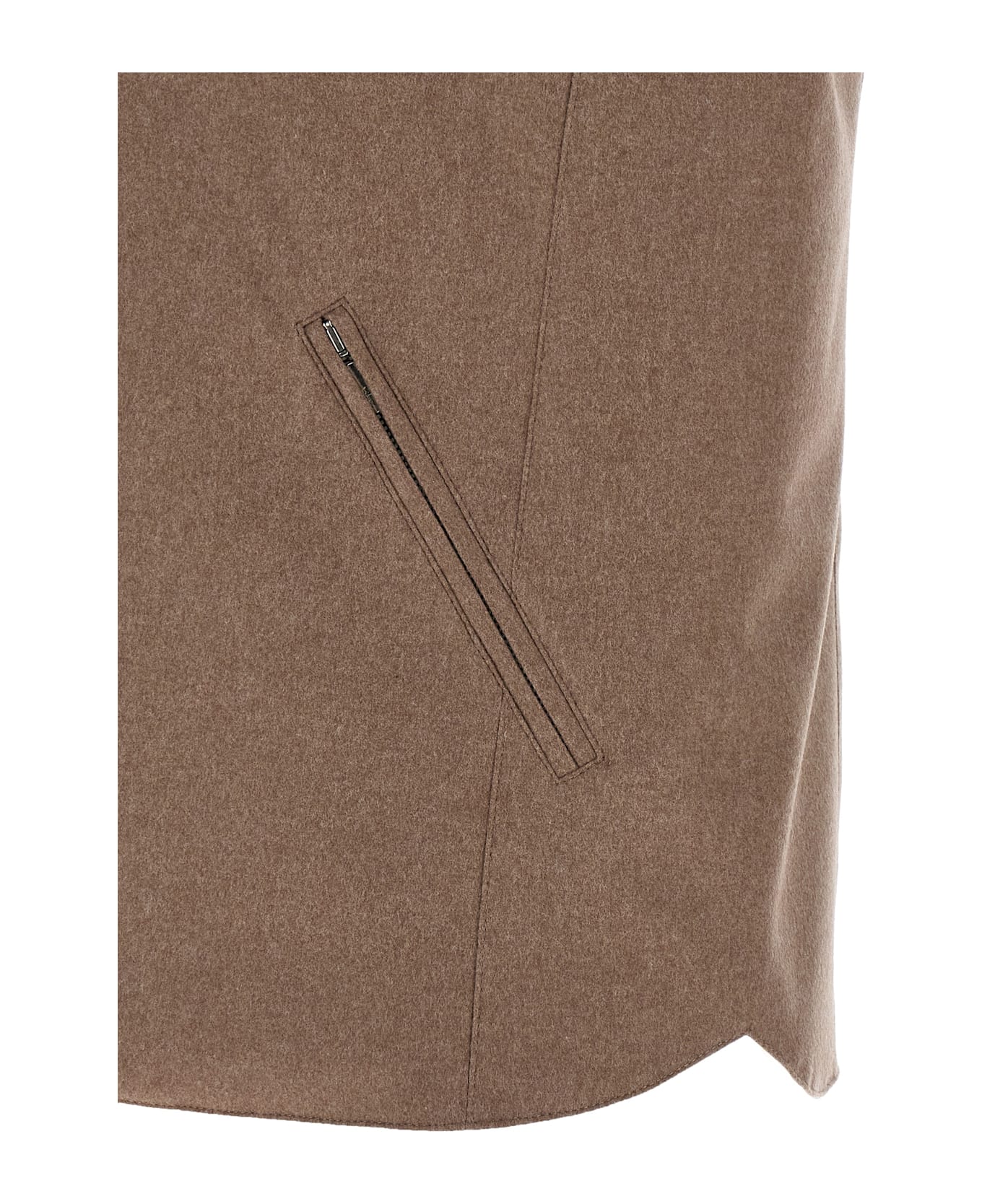 Brunello Cucinelli Padded Wool Vest - Beige
