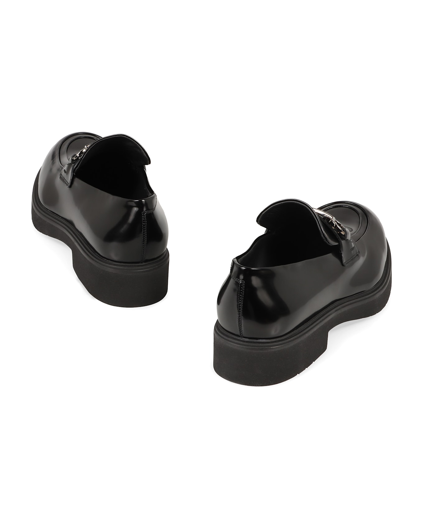 Ferragamo Fiorello Leather Loafers - black