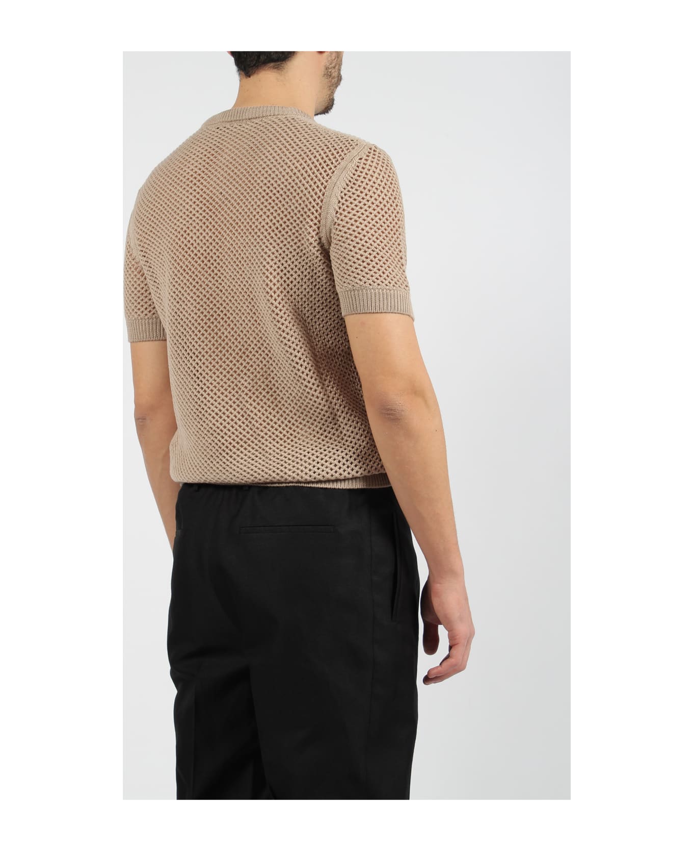 Fendi Wool Mesh Jumper - Brown ポロシャツ