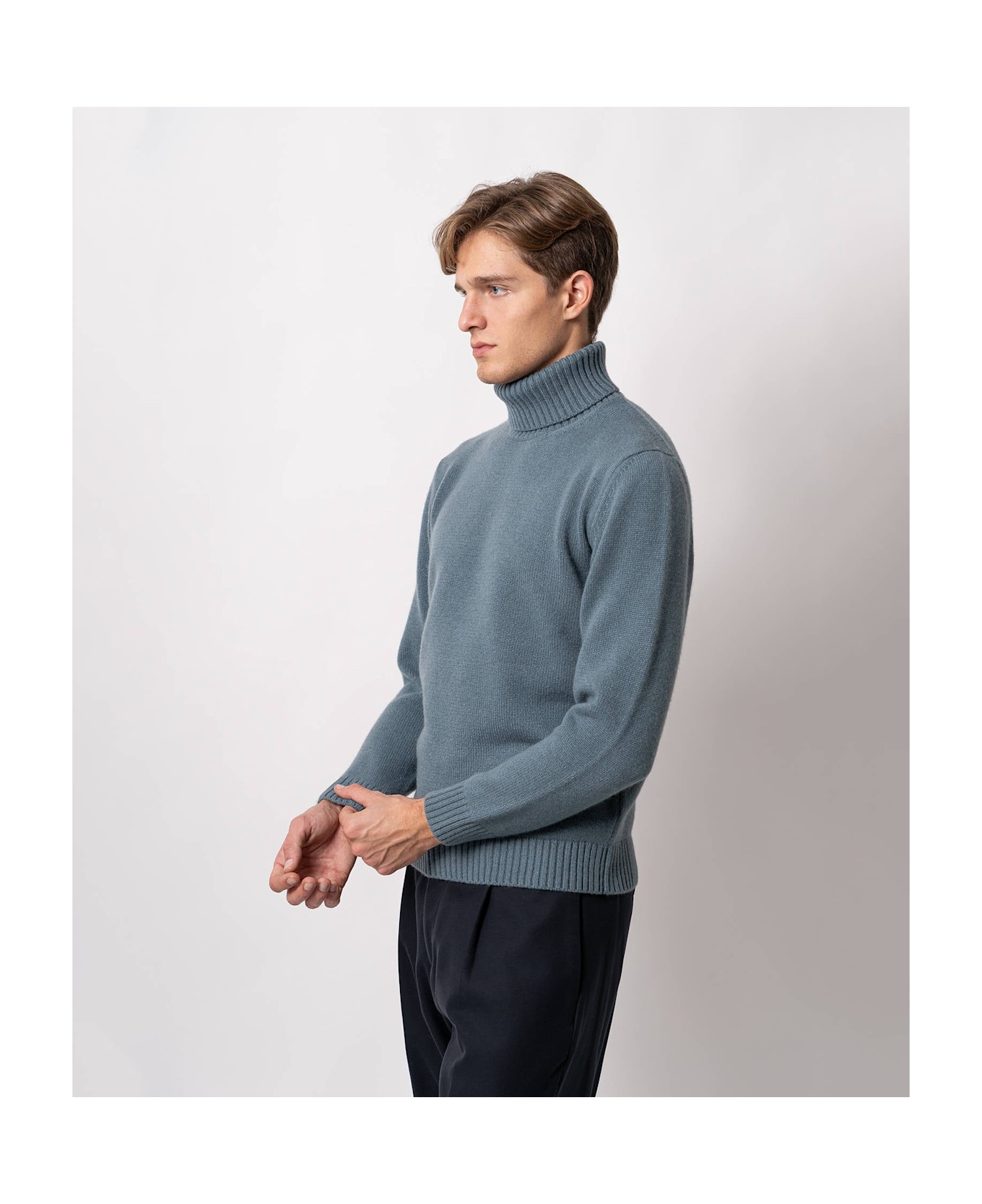 Larusmiani Turtleneck Sweater 'diablerets' Sweater - Teal