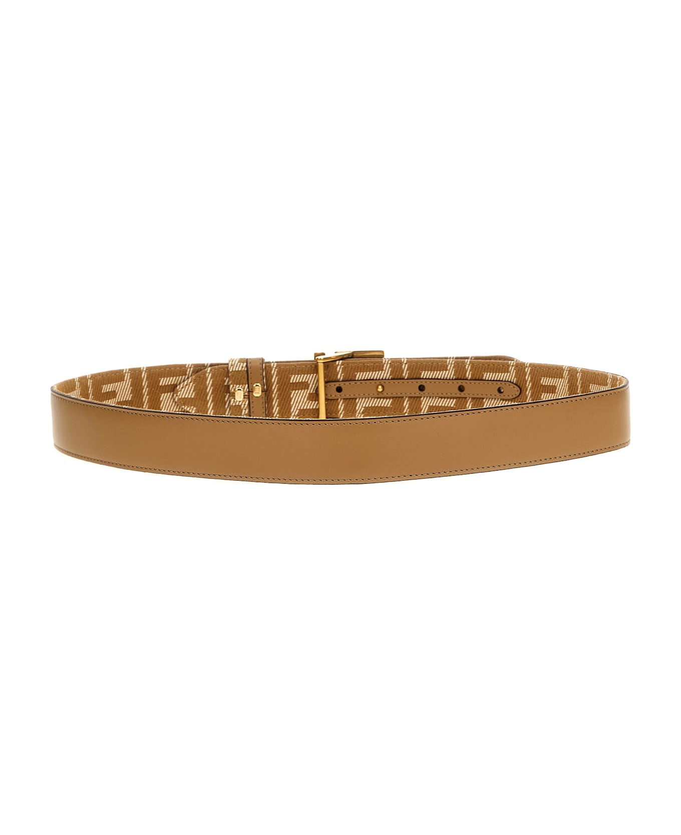 【関税&送料込】Fendi Beige Leather Ff Reversible Belt FF Belt Leather Beige | Fendi