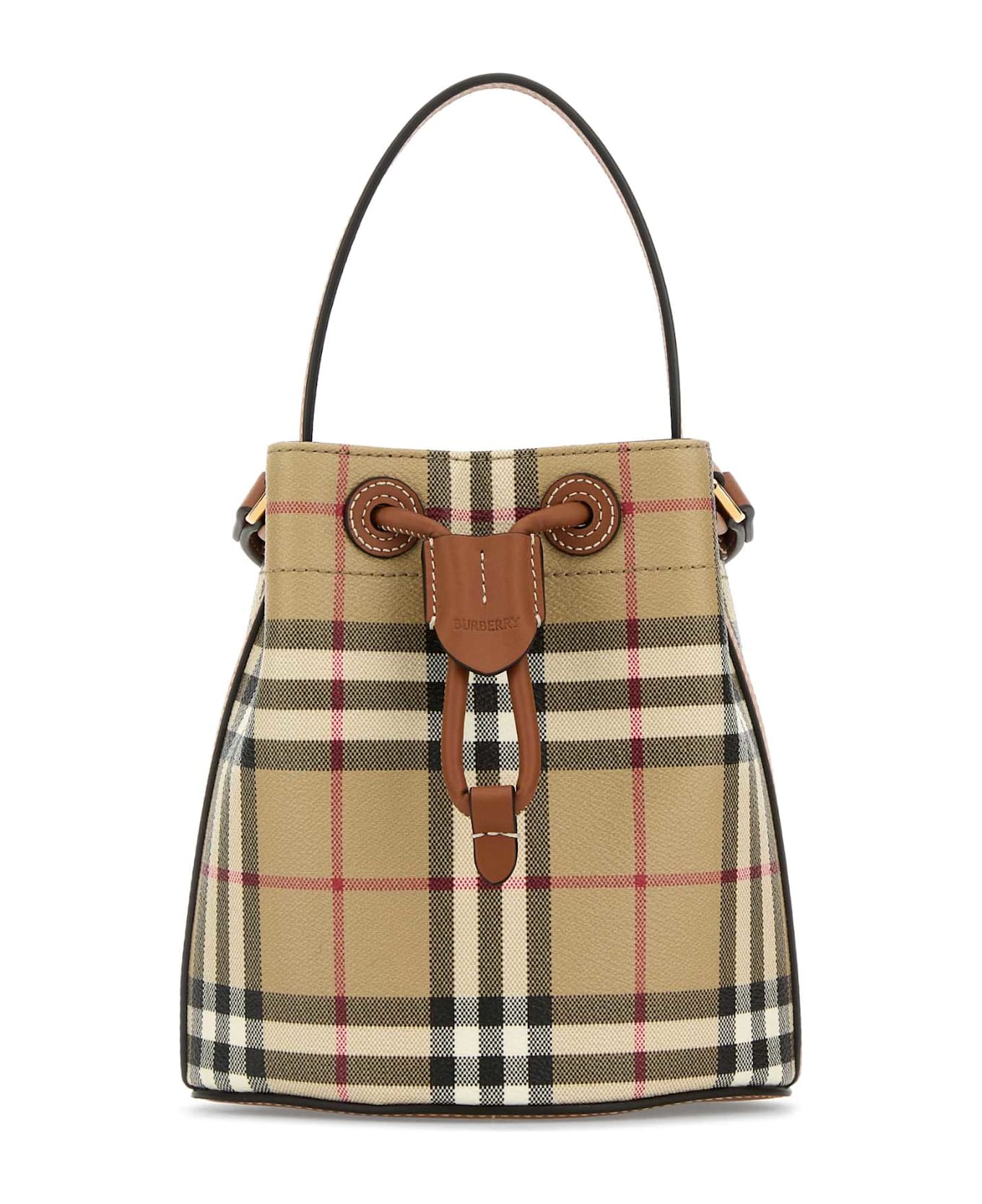 Burberry Printed Canvas Bucket Bag - VNTGCHKBRIARBROWN