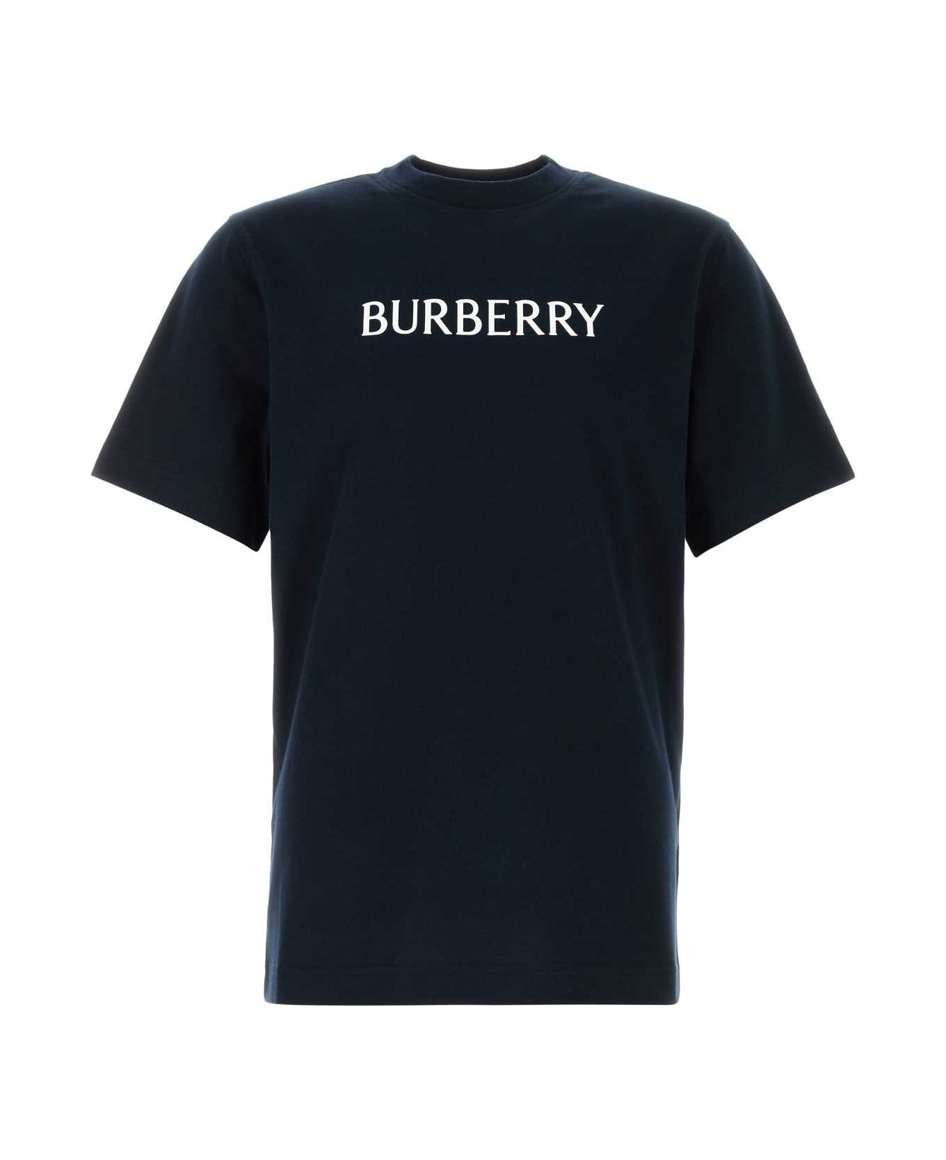 Burberry Midnight Blue Cotton T-shirt - NAVY