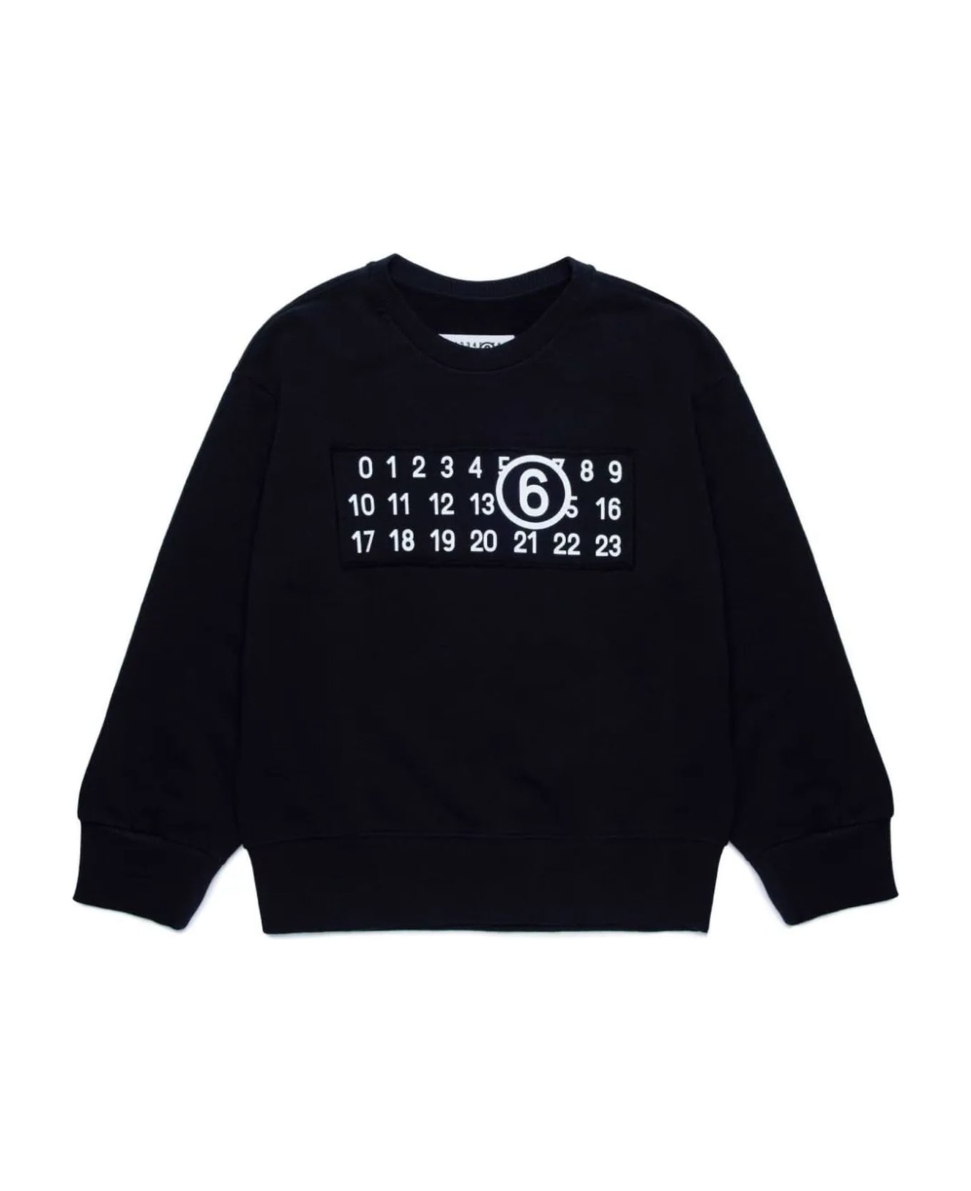 MM6 Maison Margiela Black Cotton Sweatshirt - Nero ニットウェア＆スウェットシャツ